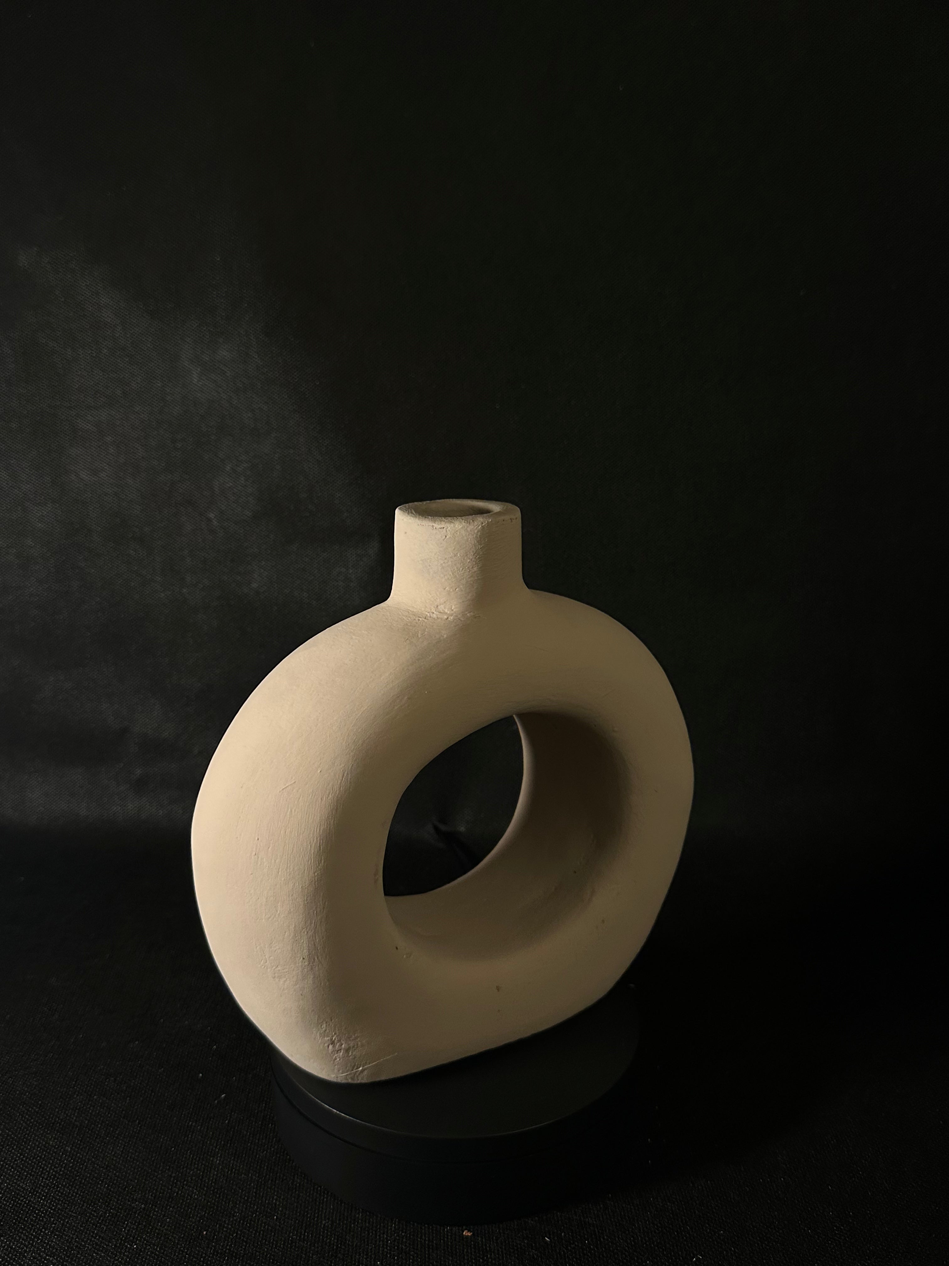 Vase cercle beige 2