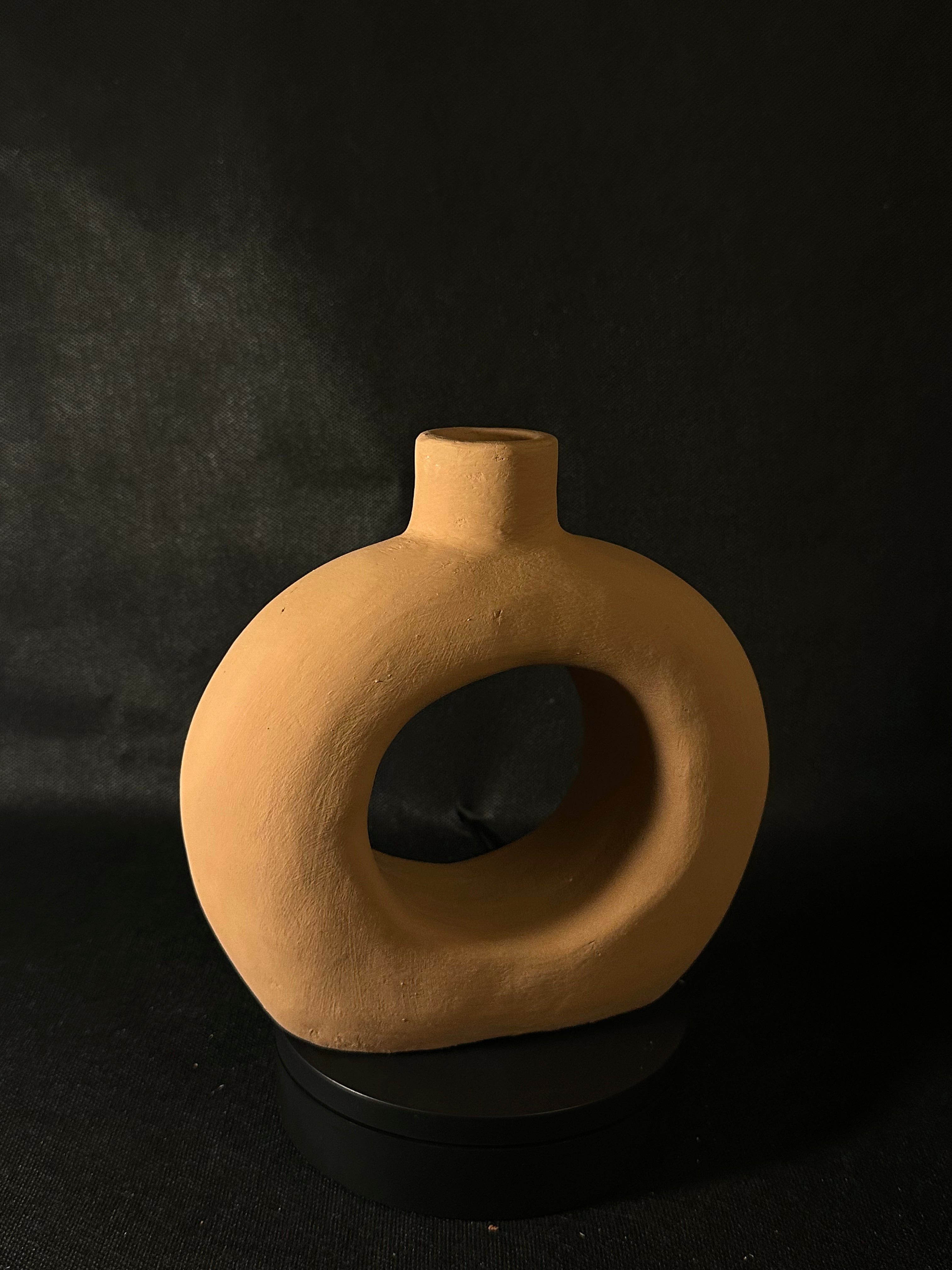 Vase cercle orange