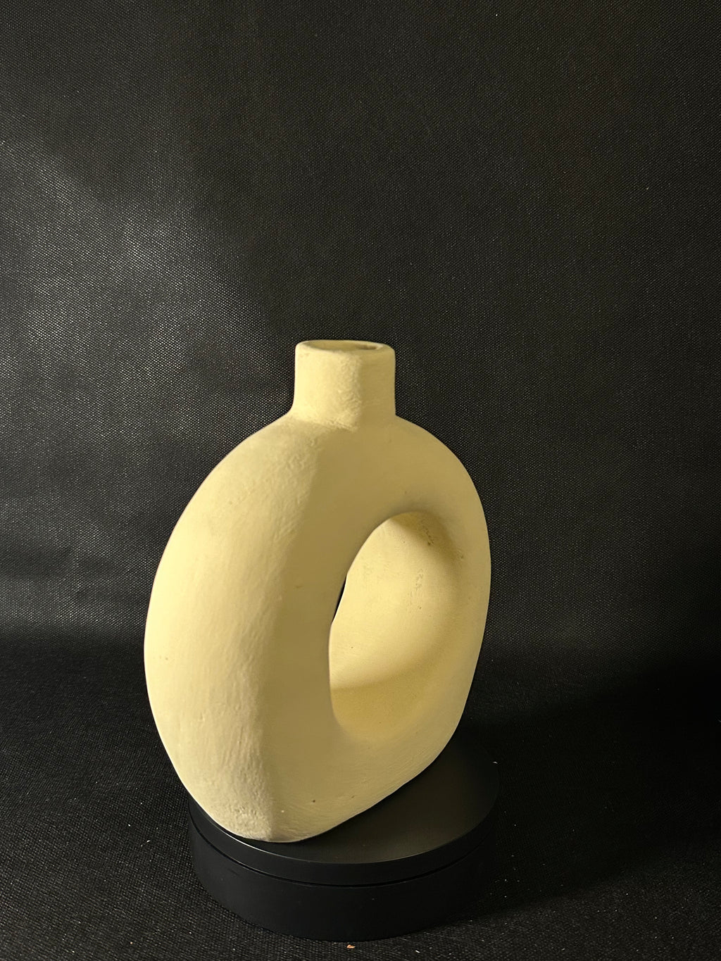Vase cercle jaune