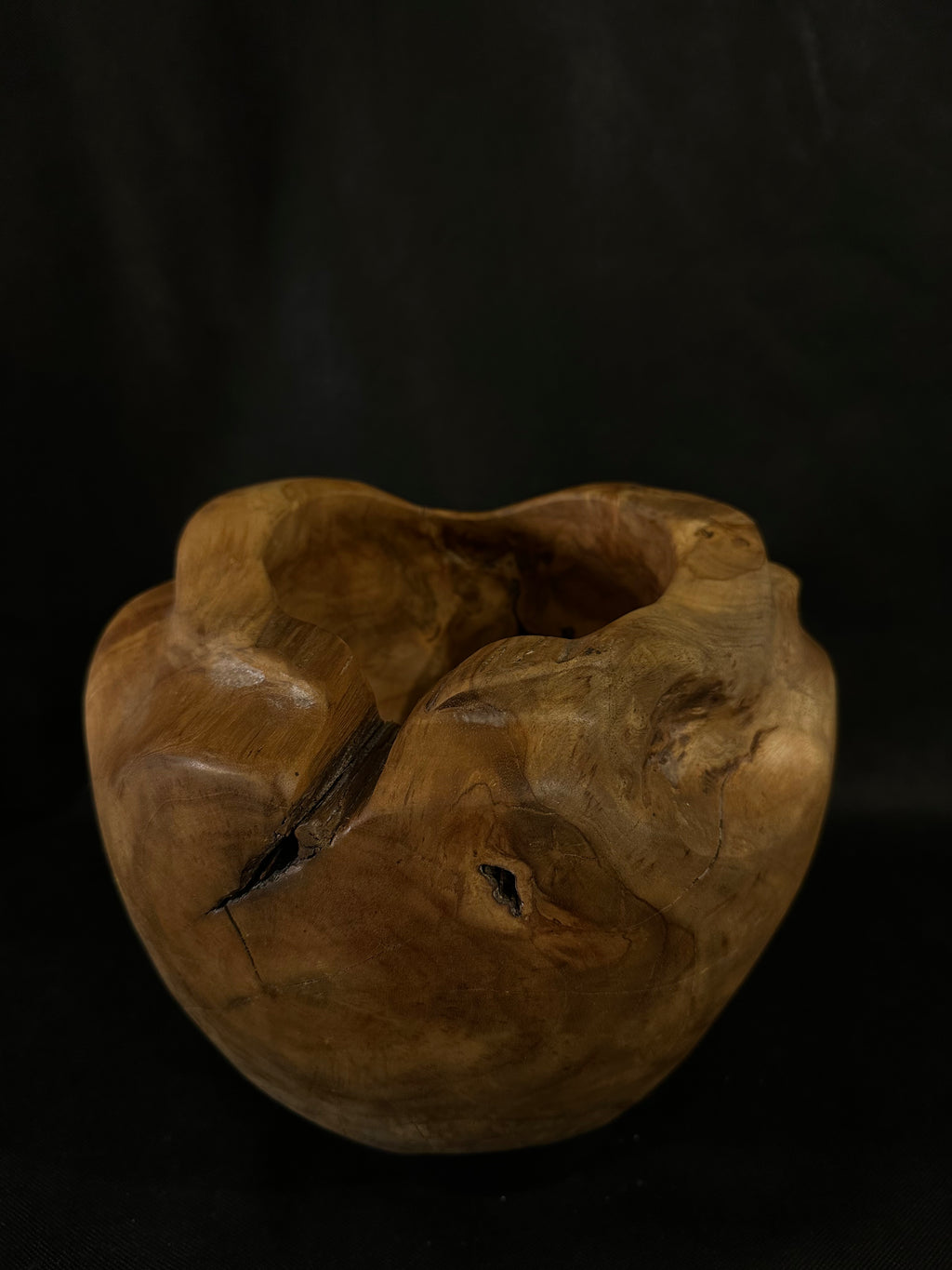 Bol rond en bois de teck