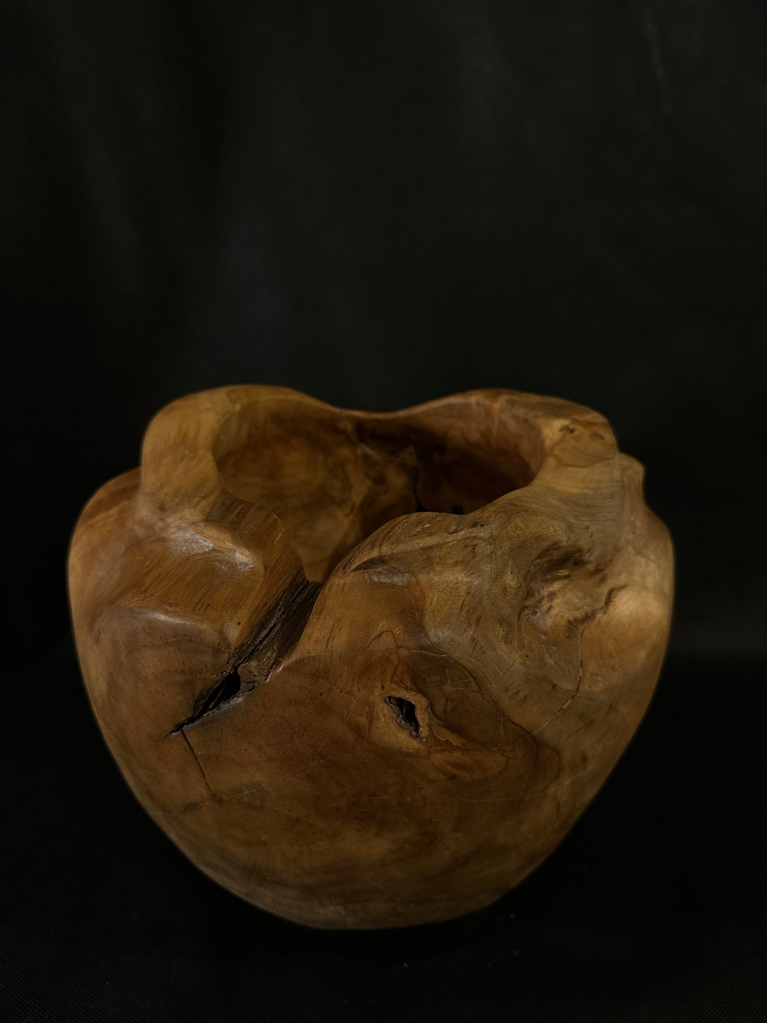 Bol rond en bois de teck