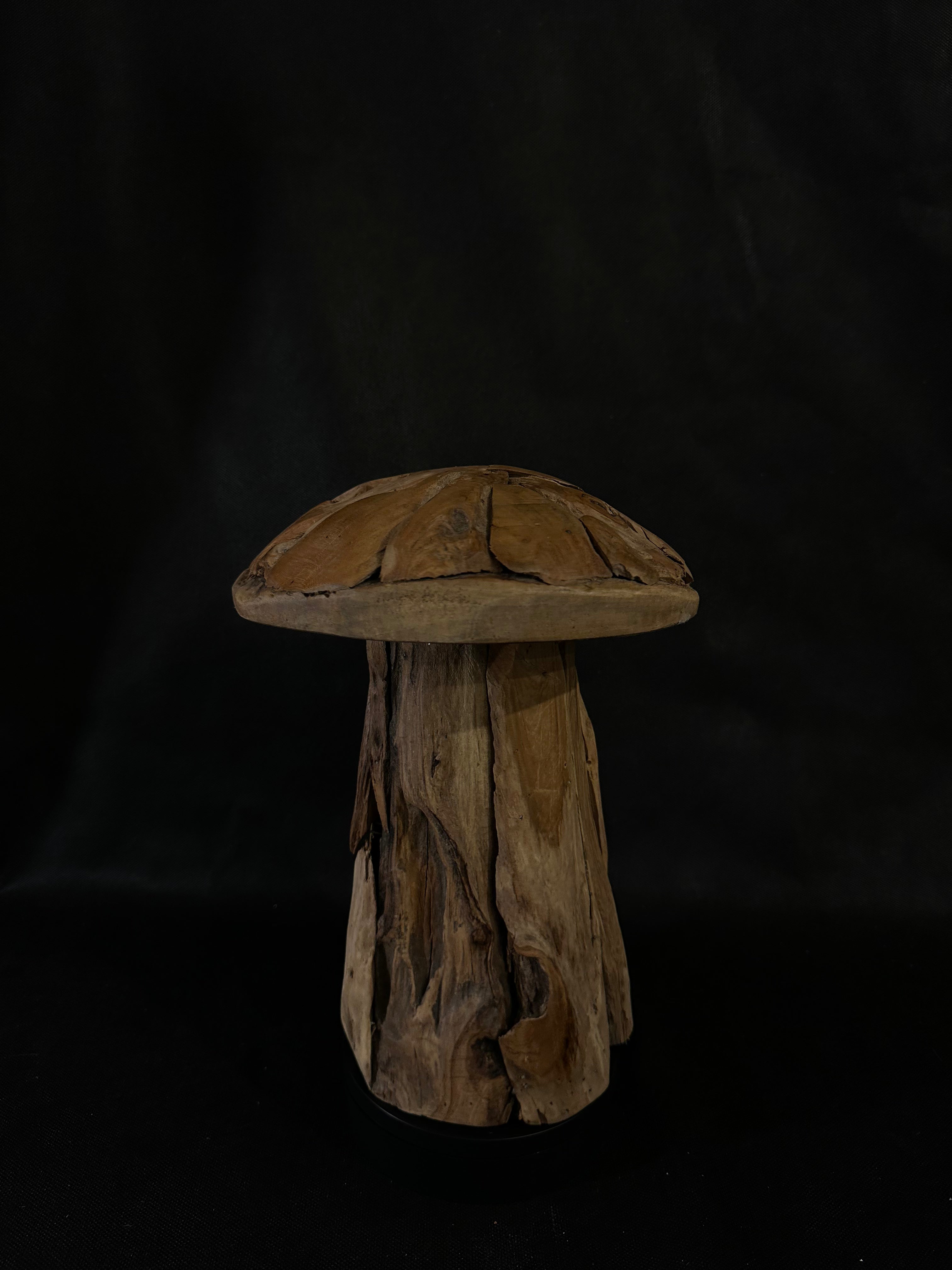 Champignon en bois de teck