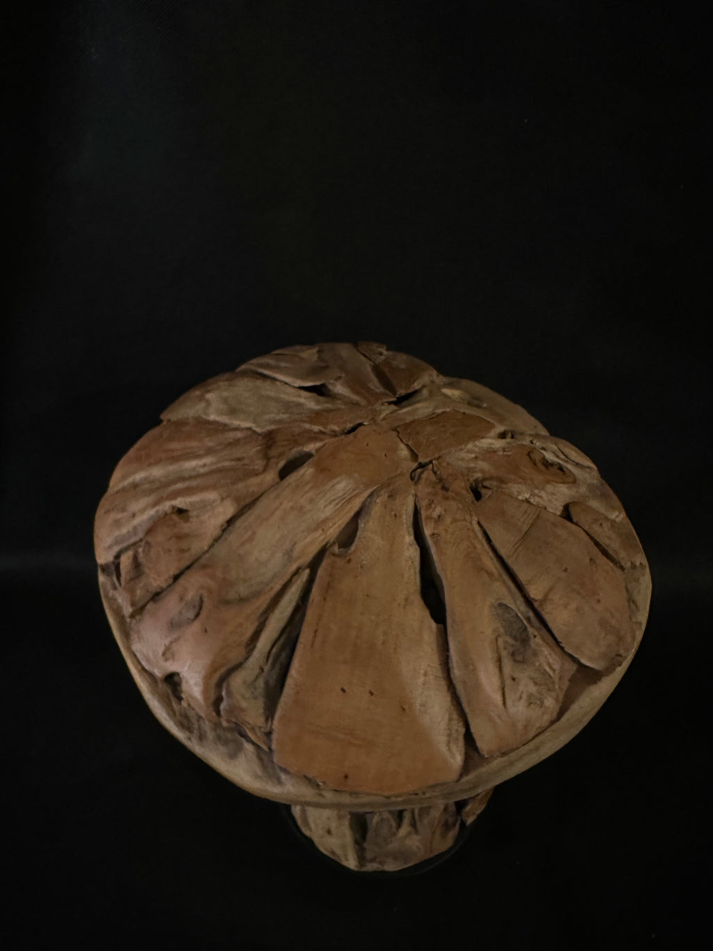 Champignon en bois de teck