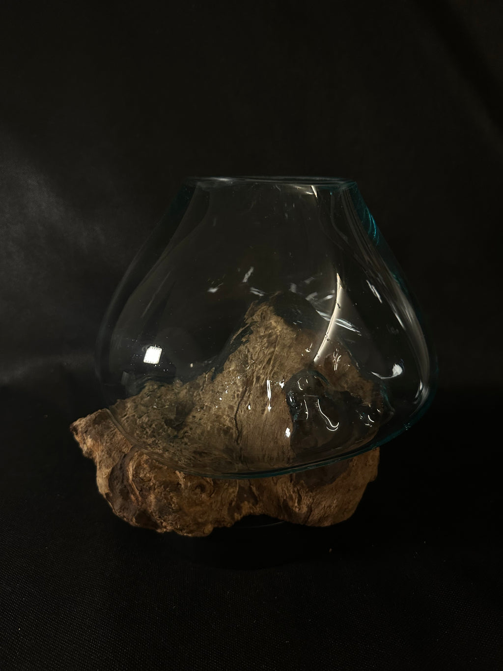 Verre soufflé et bois de teck