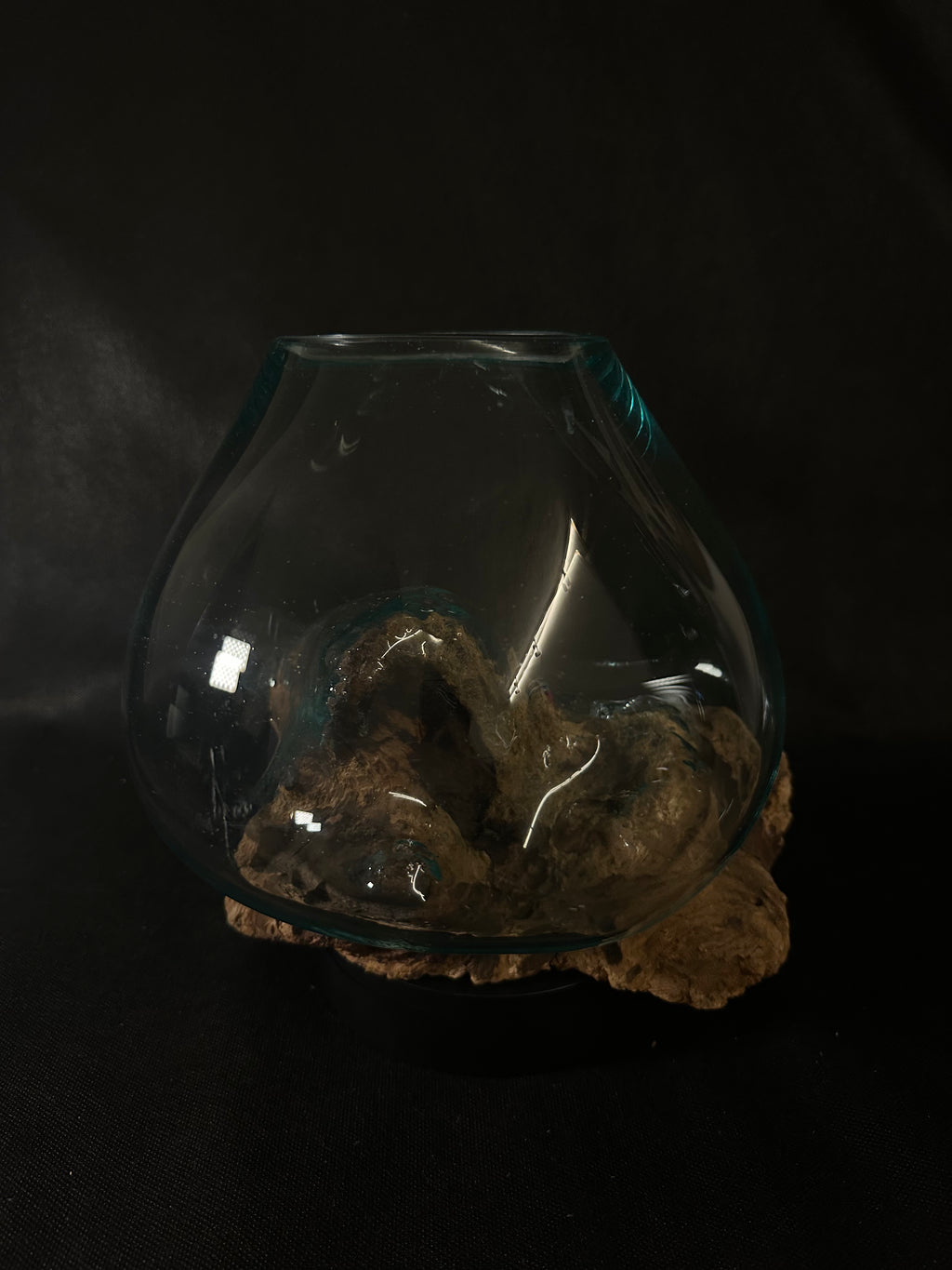 Verre soufflé et bois de teck