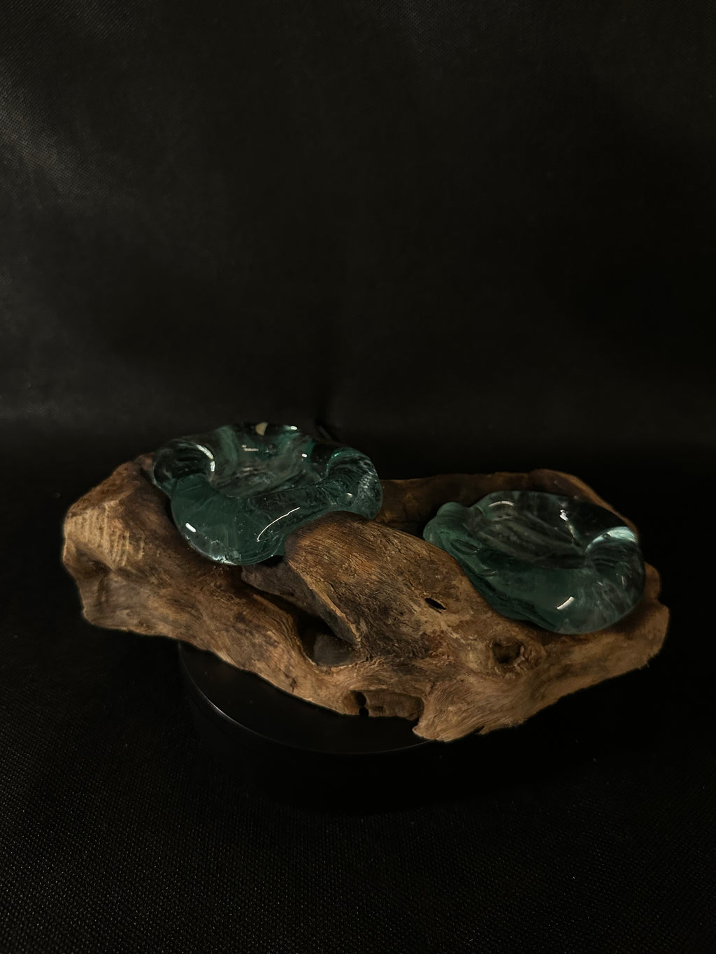 Verre soufflé et bois de teck