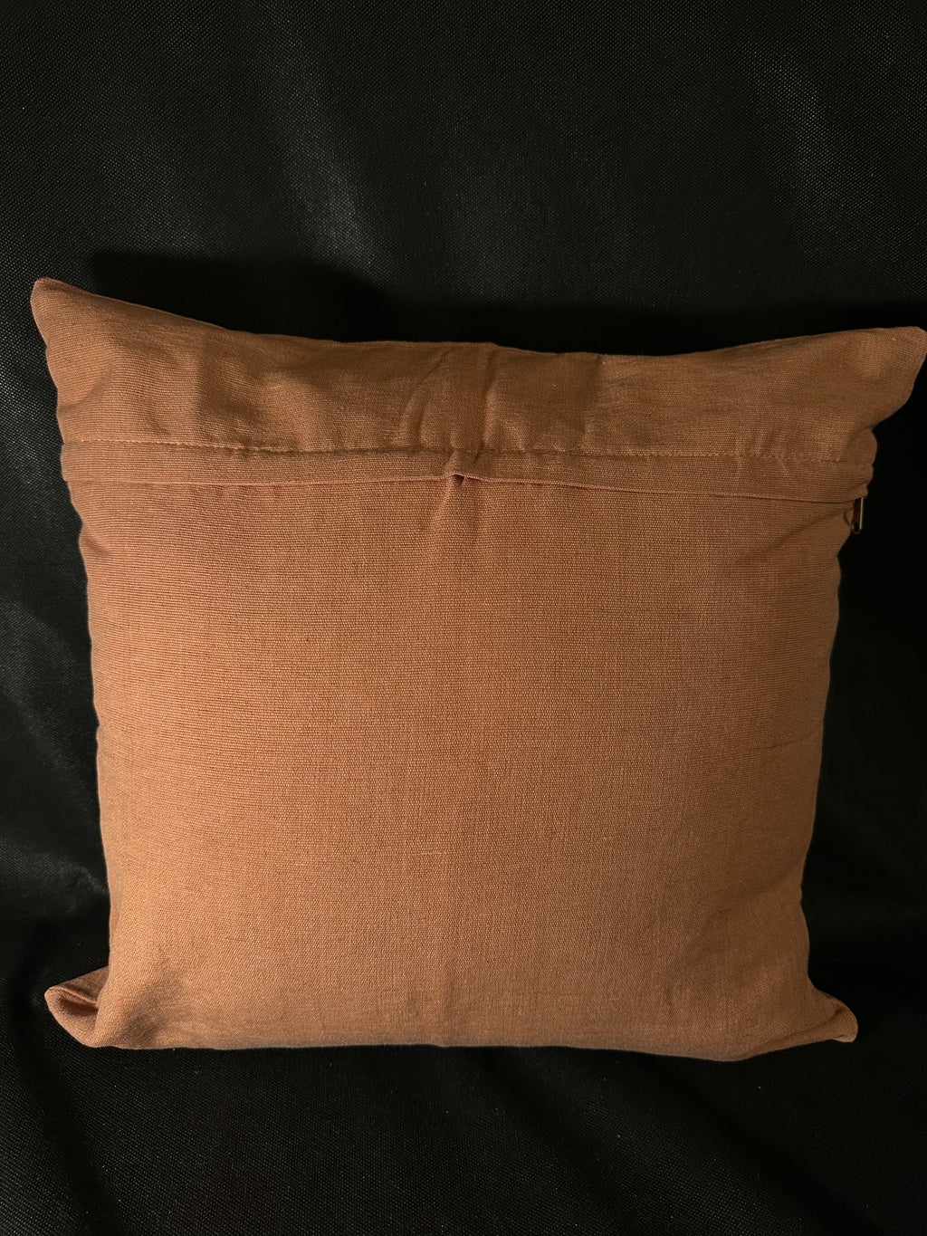 Taies de coussins terracotta Palmier brodé