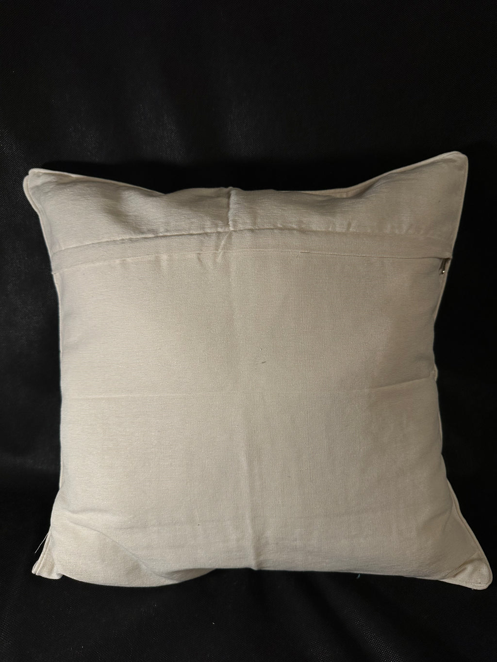 Taies de coussins bleues Palmier brodé