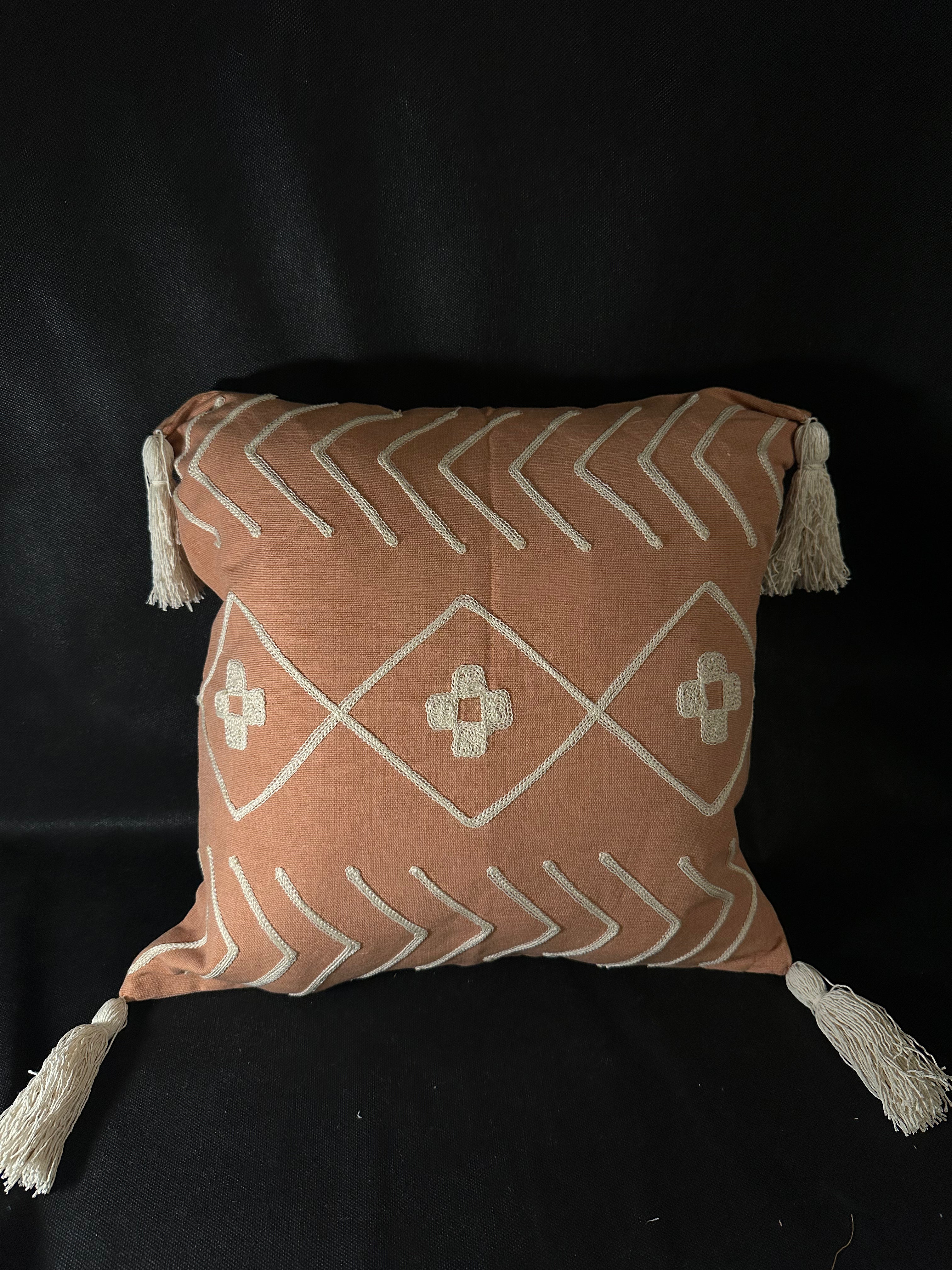 Taies de coussins terracotta design