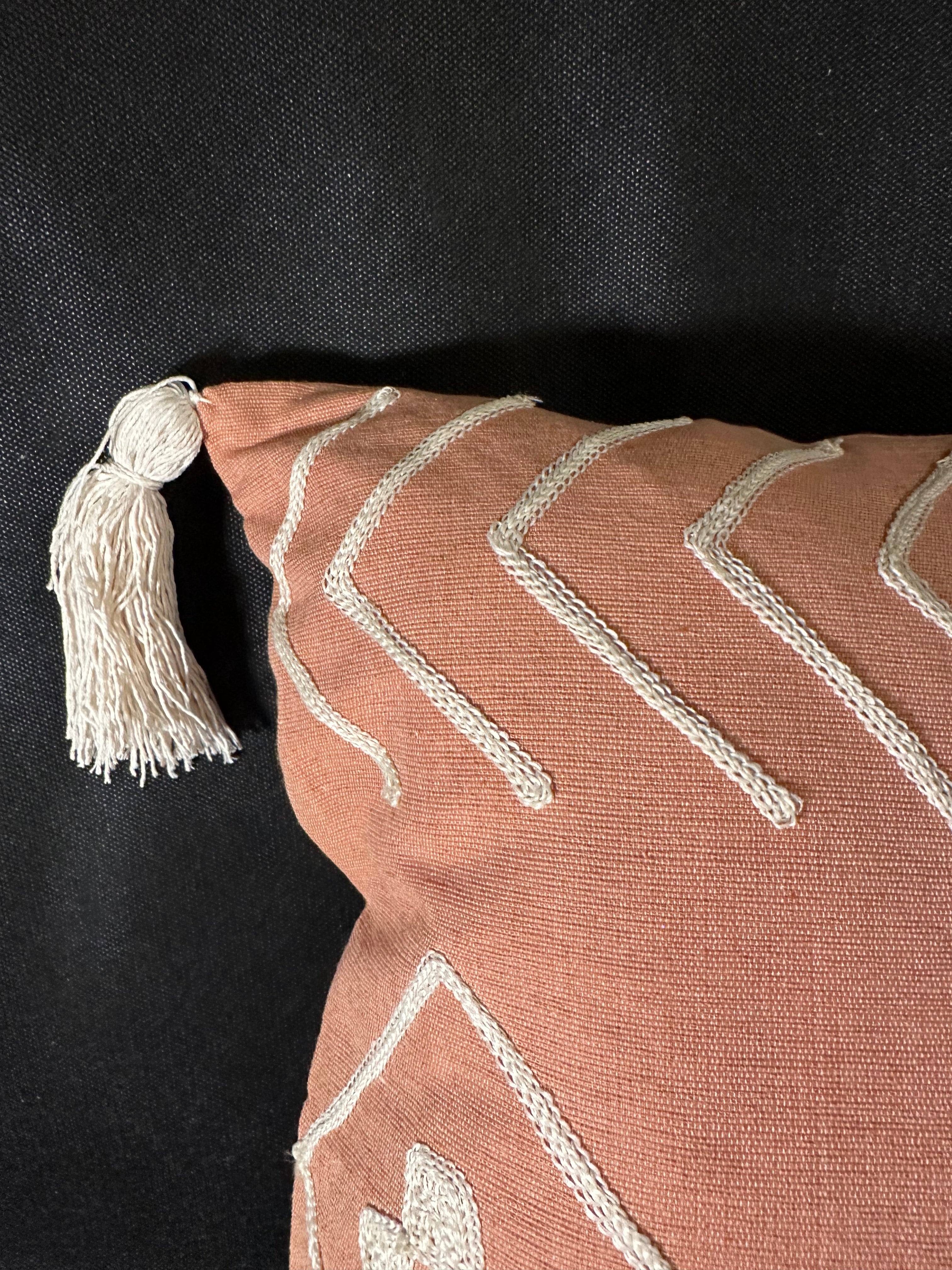 Taies de coussins terracotta design