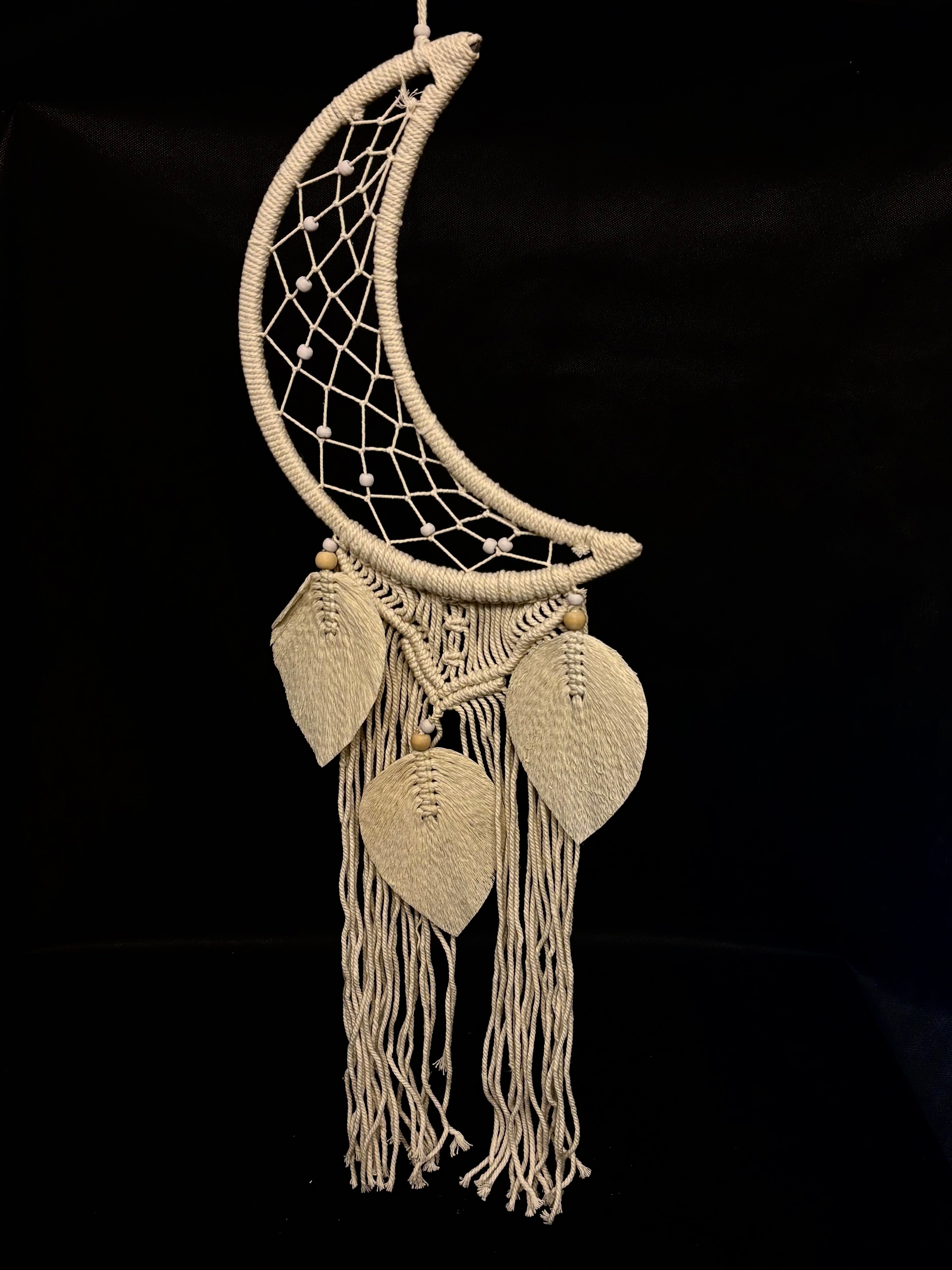 Attrape-Rêves Lune en Macramé