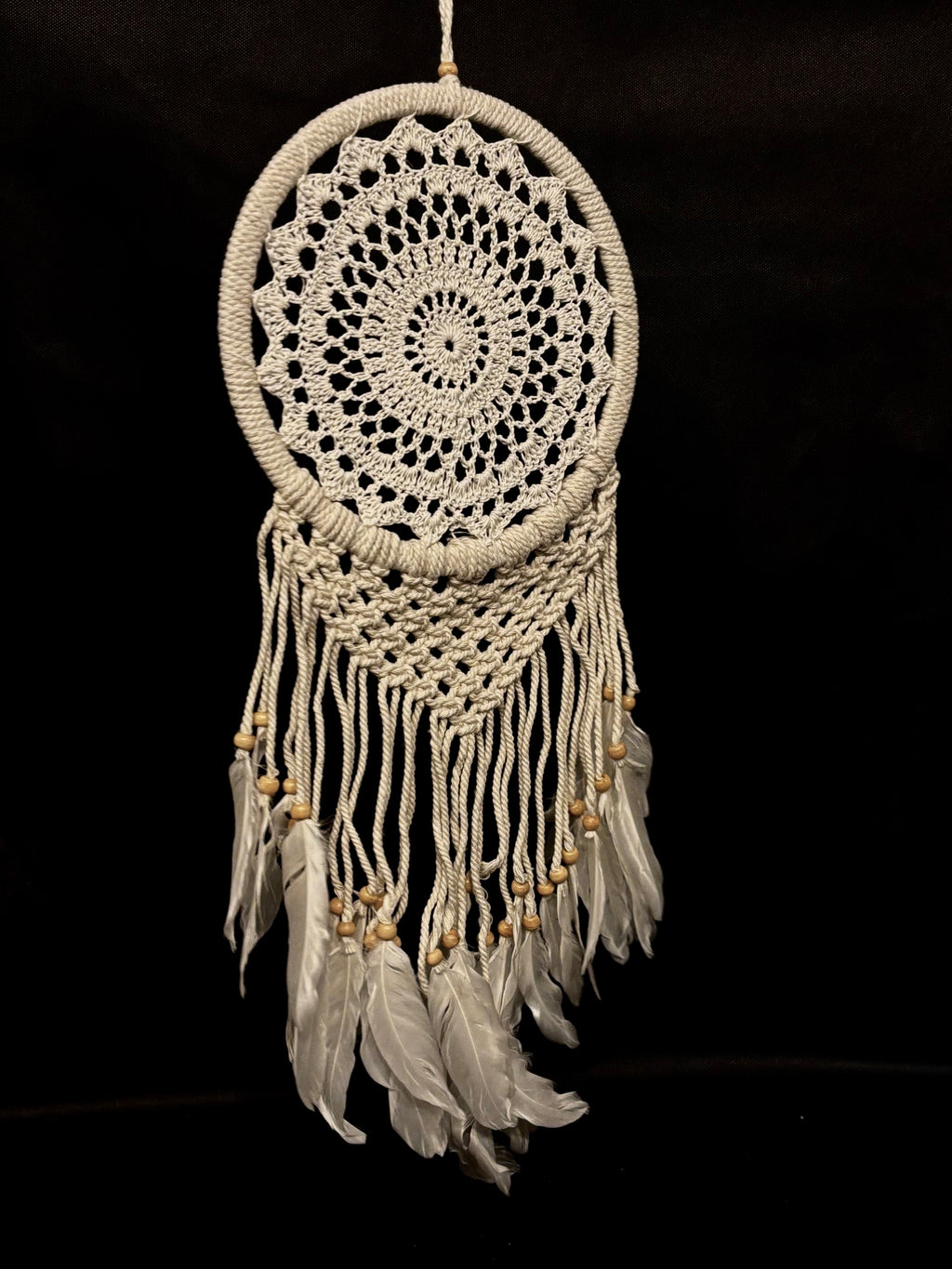 Attrape-Rêves Bohème en Macramé et Plumes Naturelles