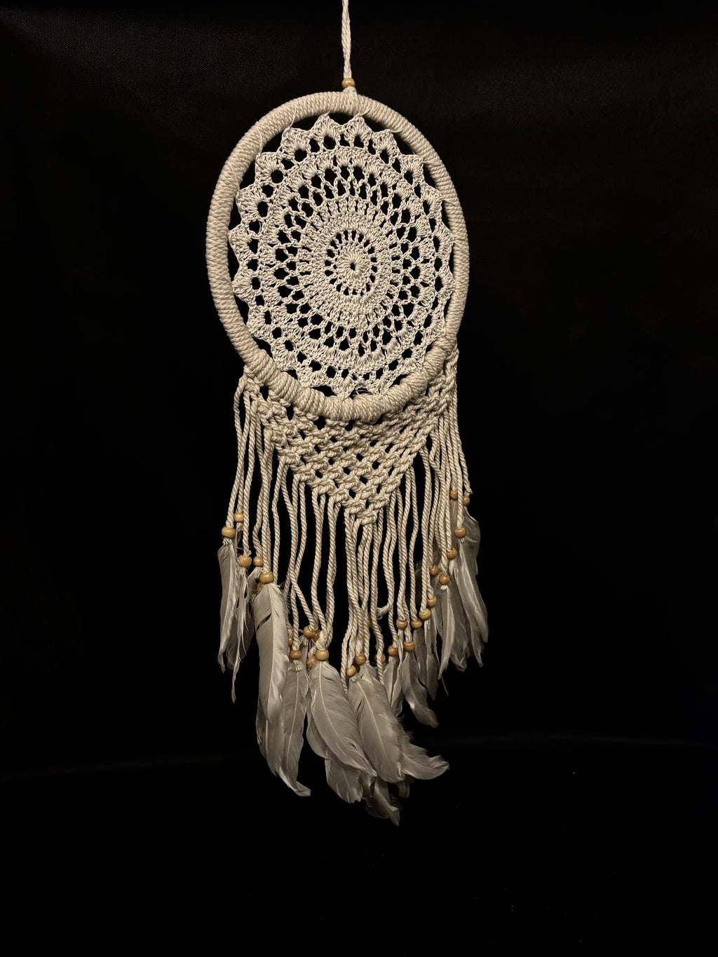 Attrape-Rêves Bohème en Macramé et Plumes Naturelles