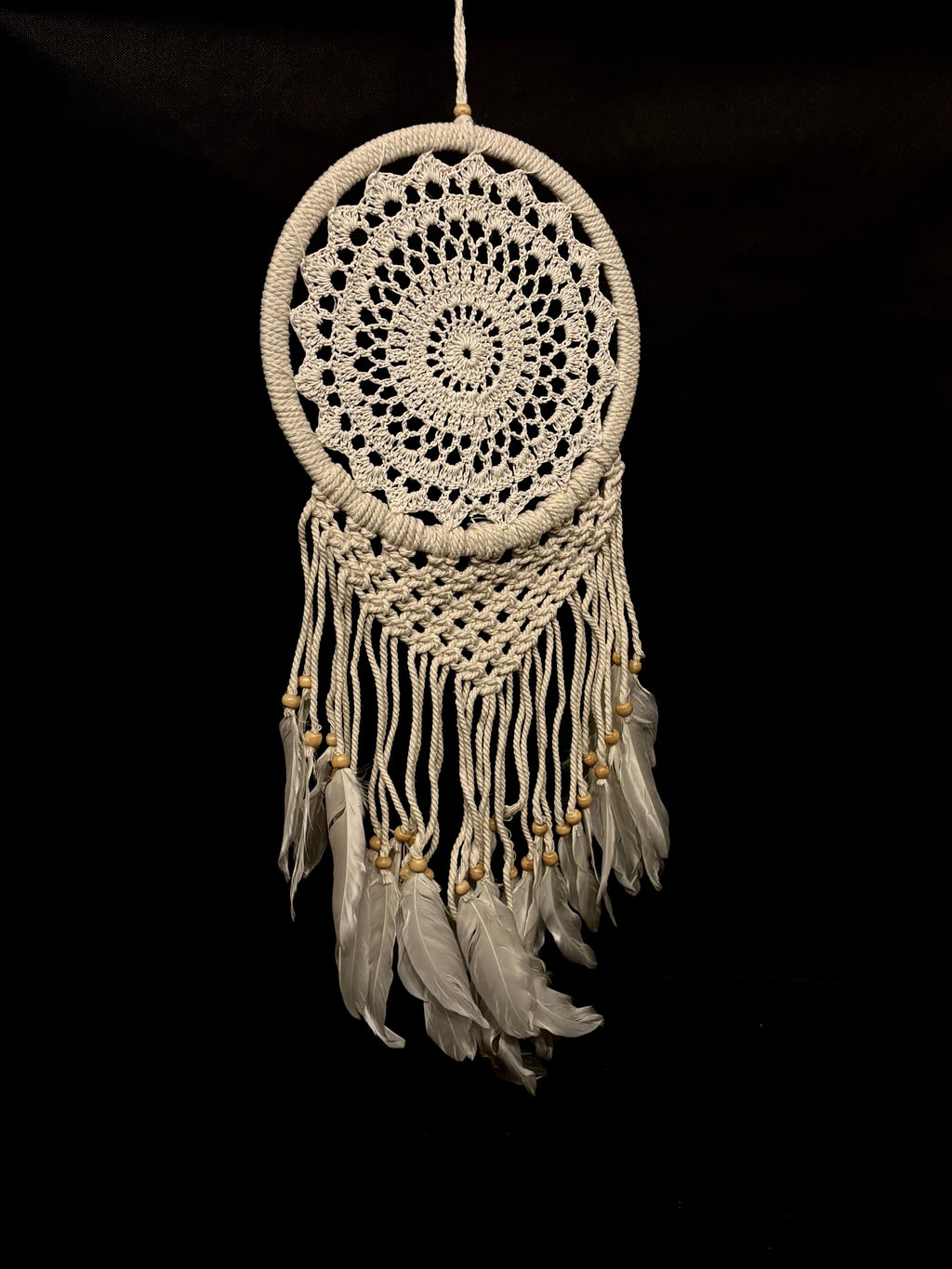 Attrape-Rêves Bohème en Macramé et Plumes Naturelles