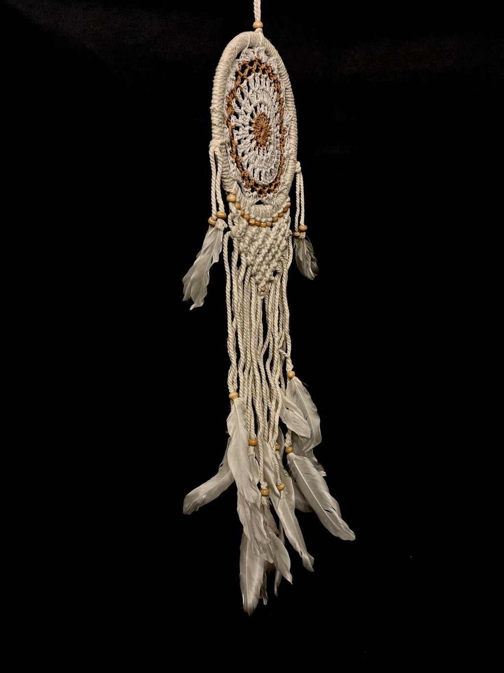 Attrape-Rêves Bohème en Macramé orange