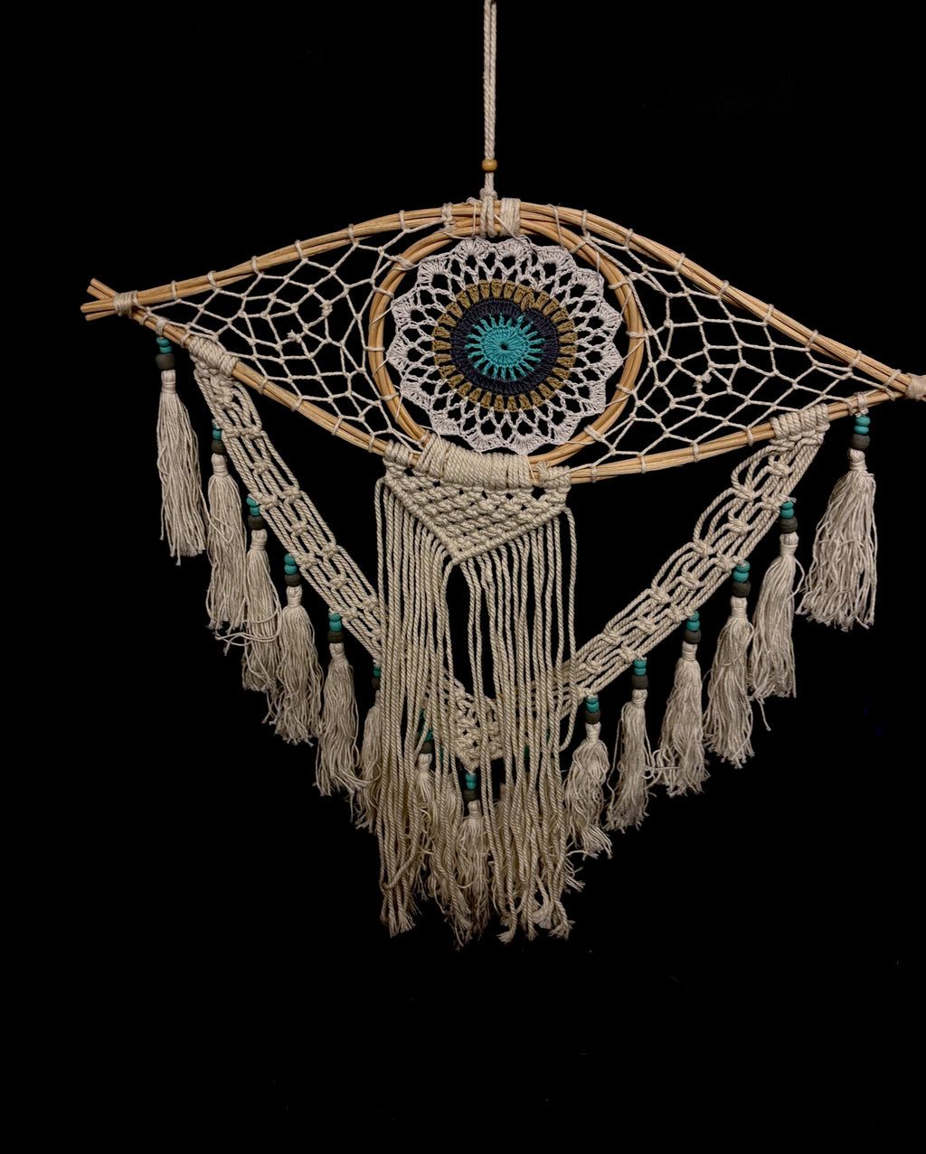 Attrape-Rêves “Œil Protecteur” en Macramé