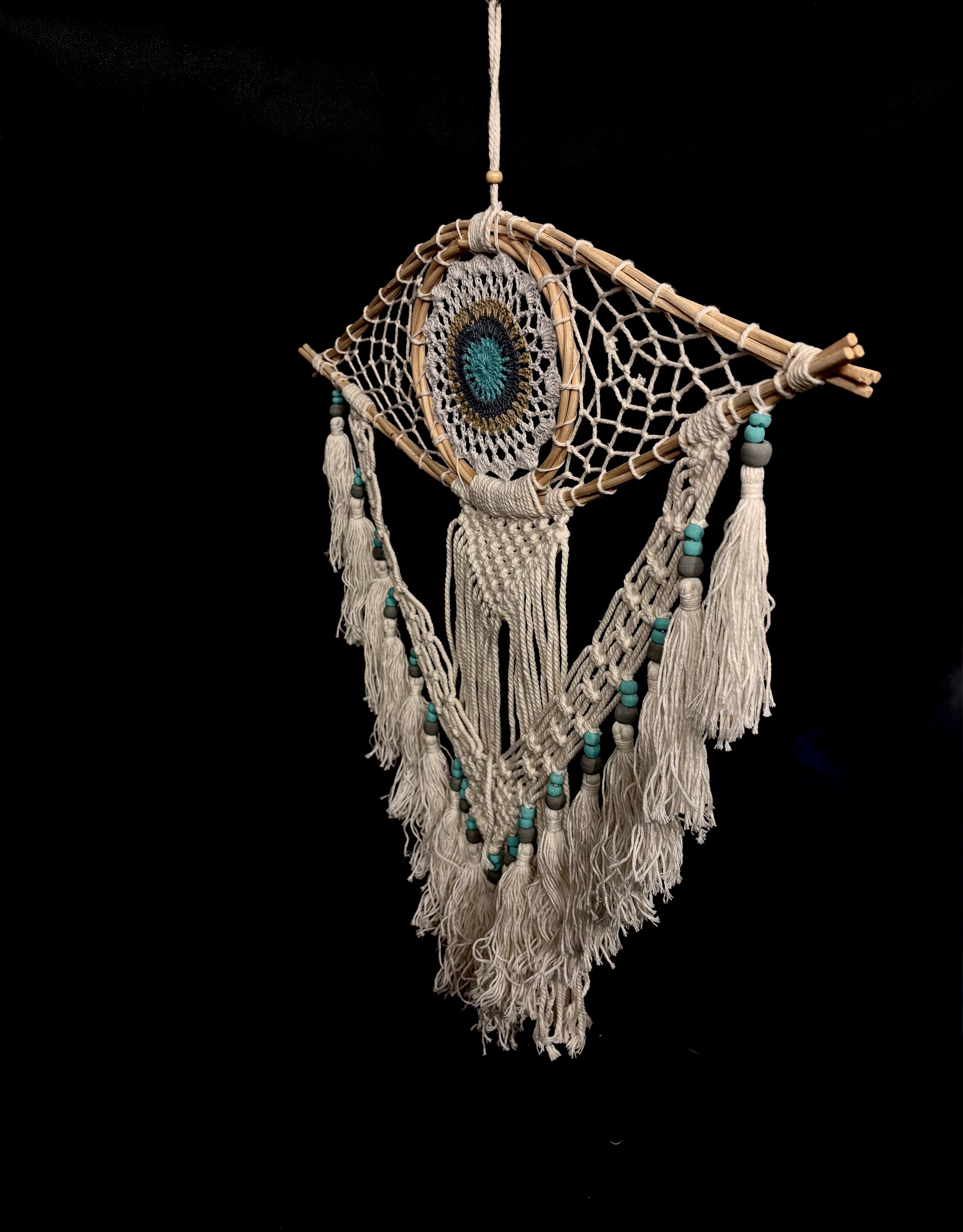 Attrape-Rêves “Œil Protecteur” en Macramé