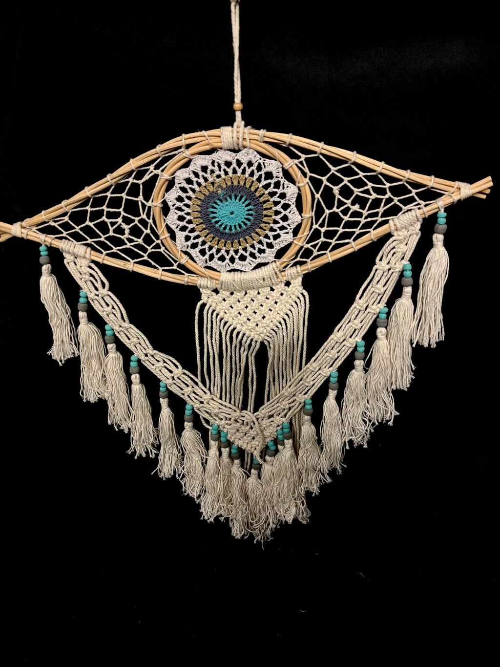 Attrape-Rêves “Œil Protecteur” en Macramé