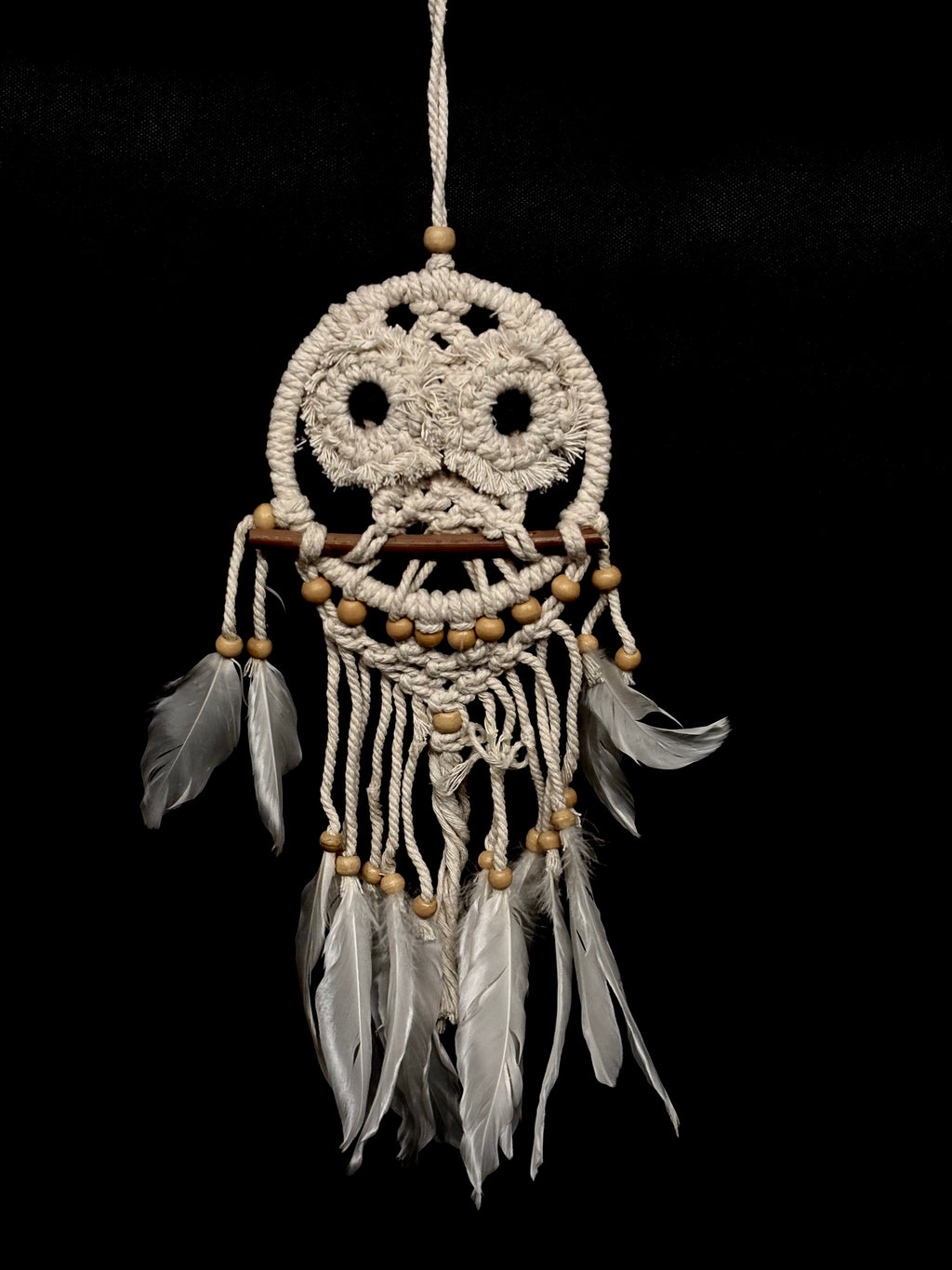 Petit Attrape-Rêves Hibou en Macramé