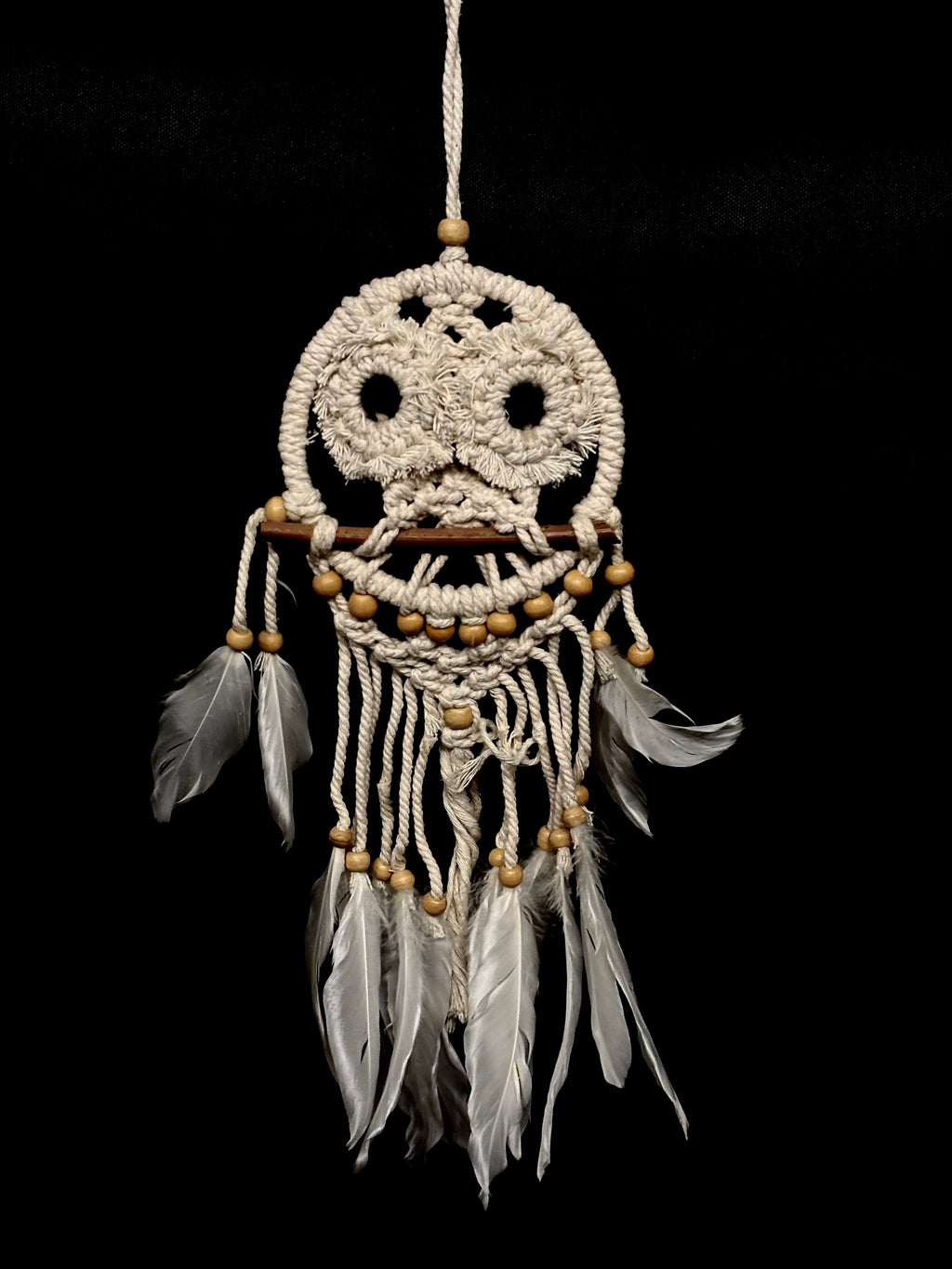 Petit Attrape-Rêves Hibou en Macramé