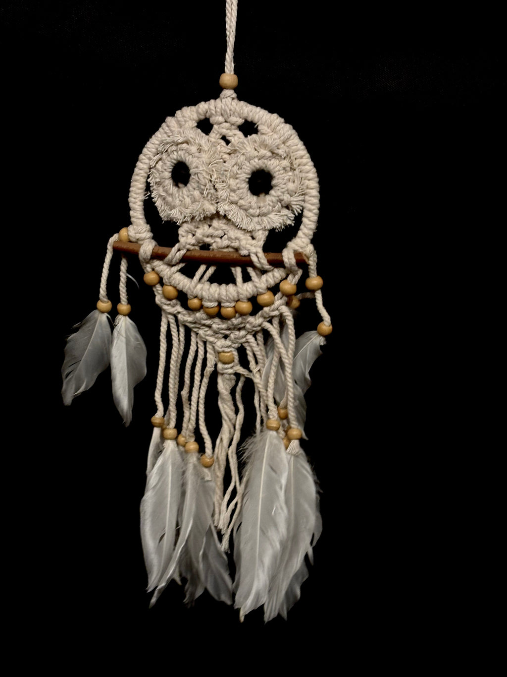 Petit Attrape-Rêves Hibou en Macramé