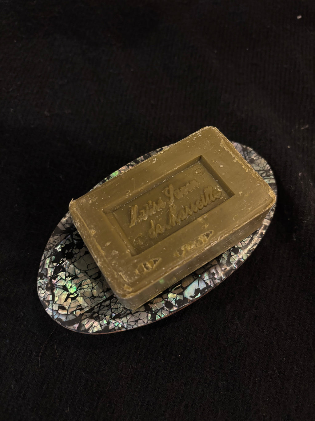 Coffret Porte-Savon en Nacre & Savon de Marseille