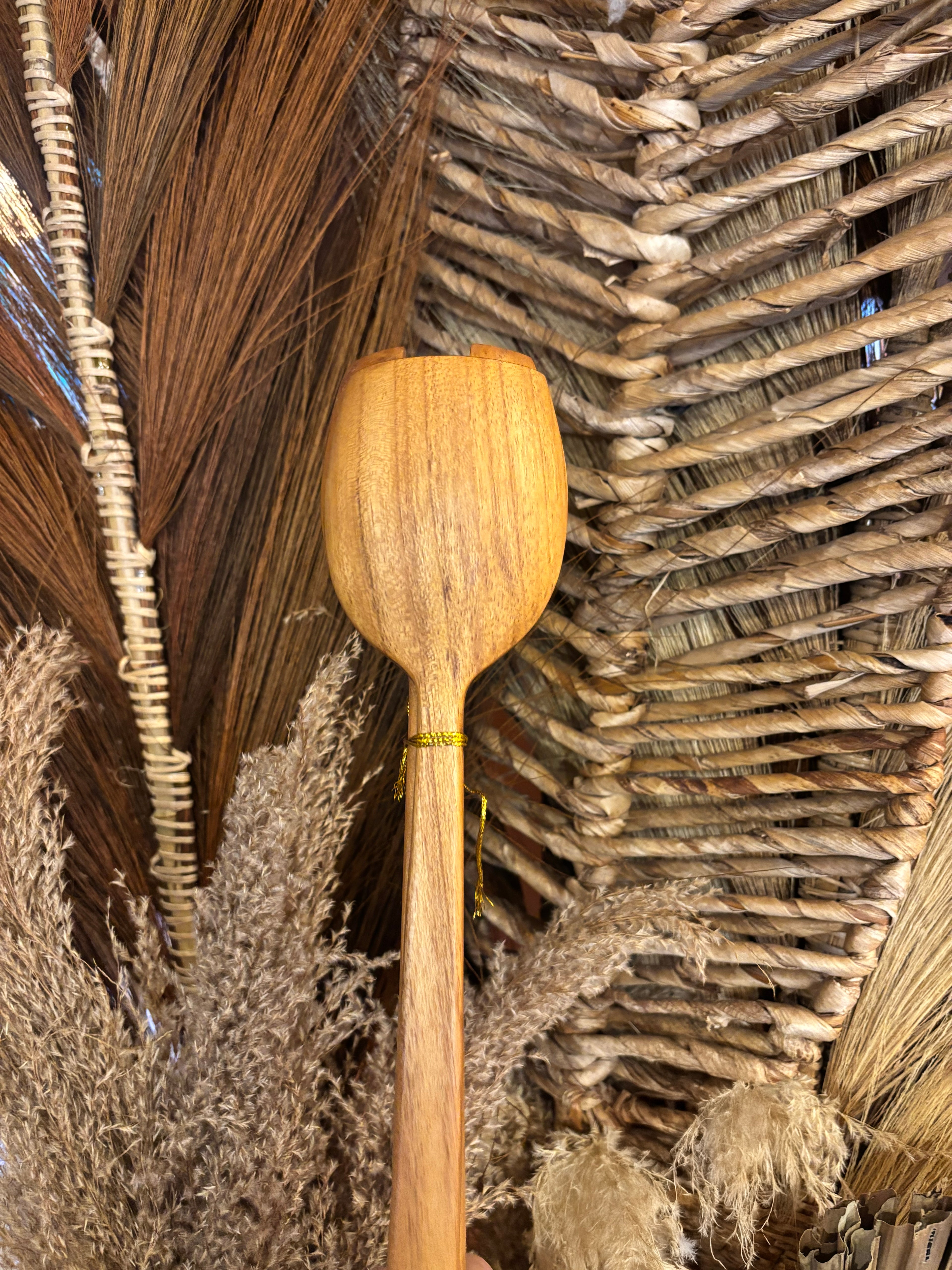 Coffret Planche en Bois de Teck & Couverts à Salade Artisanaux