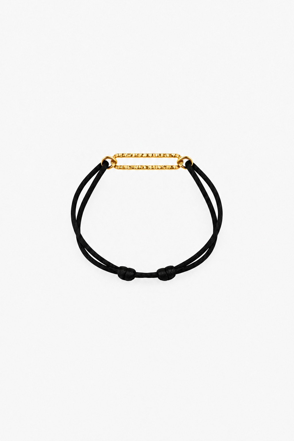 Bracelet gourmette noir et doré