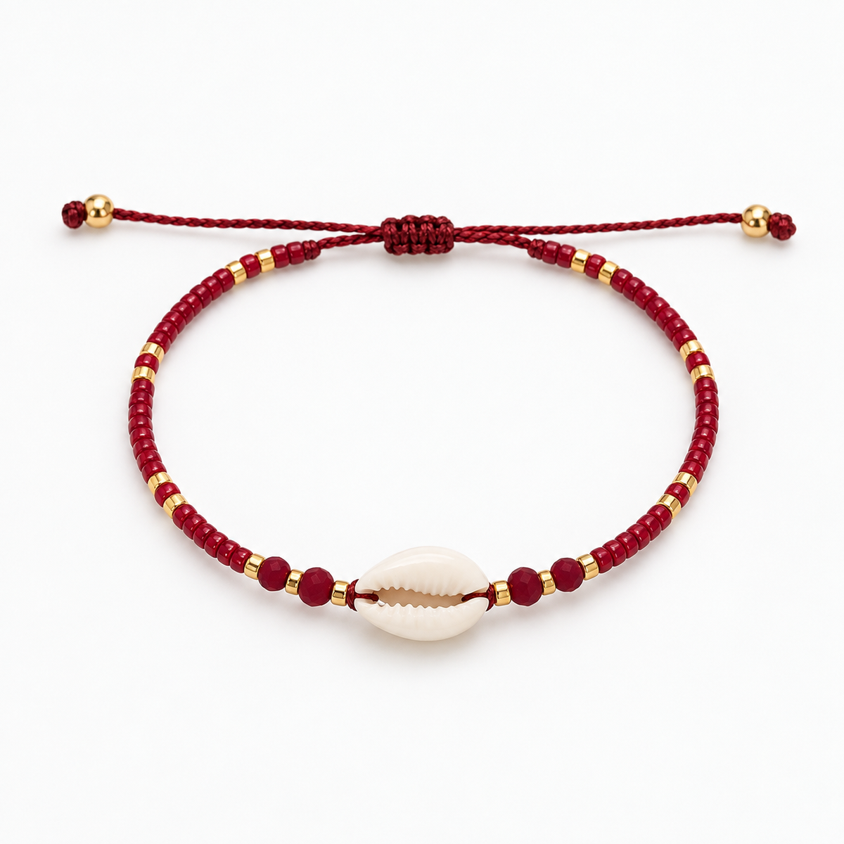 Bracelet coquillage rouge