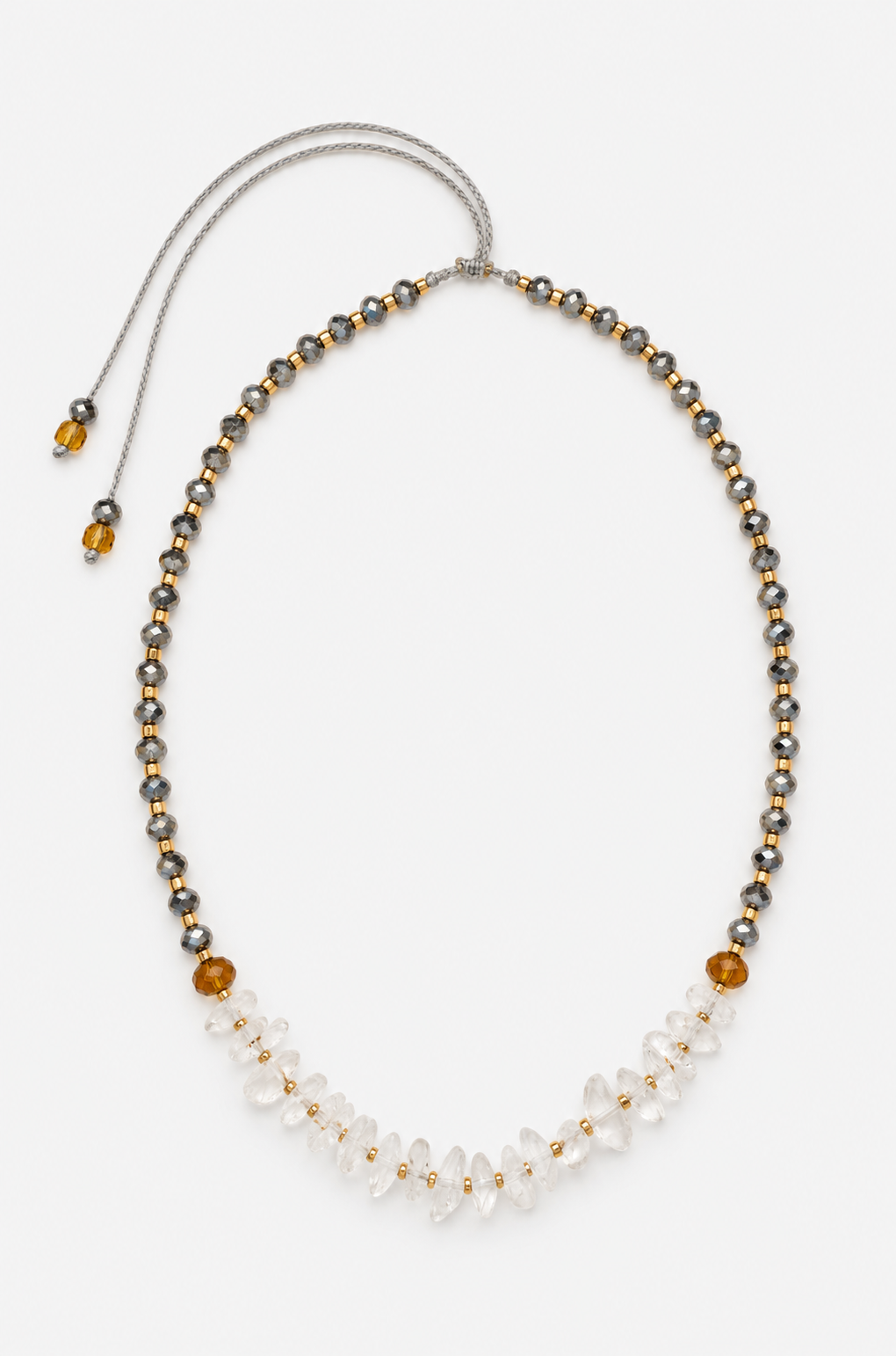 Collier gris et blanc – Éclat