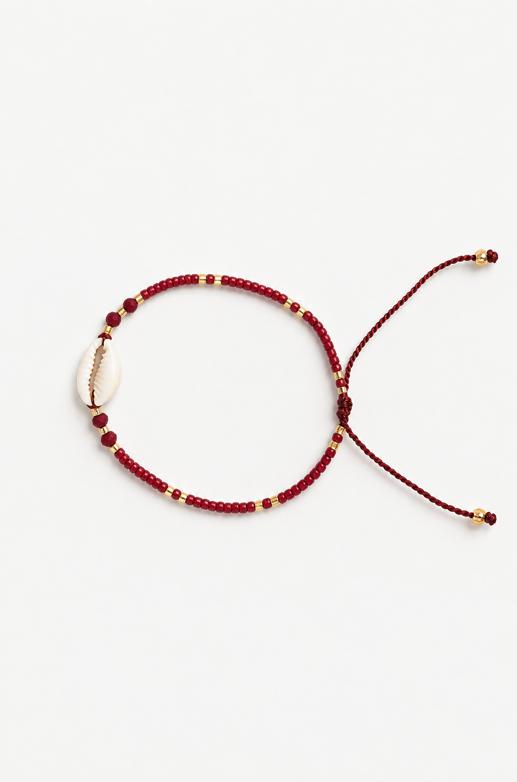 Bracelet coquillage rouge