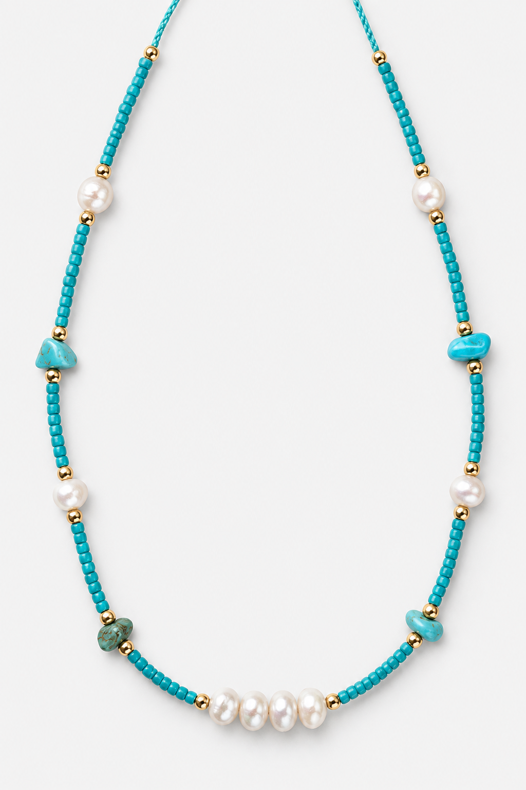Collier Perles & Nacre – Turquoise