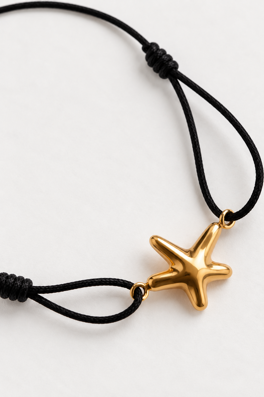Bracelet Étoile de Mer Noir & Gold