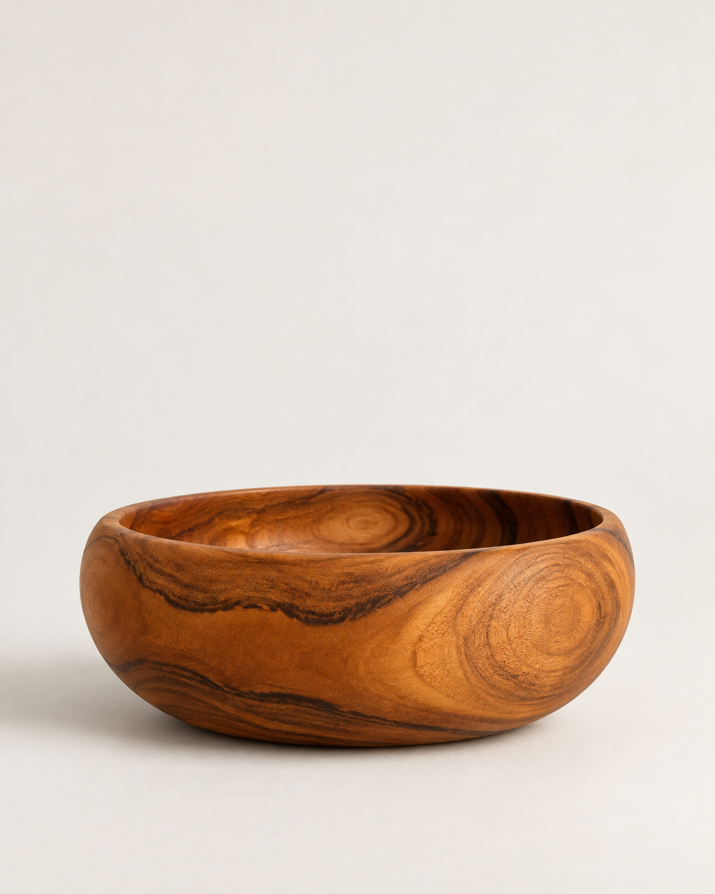 Bol en teck – Rond