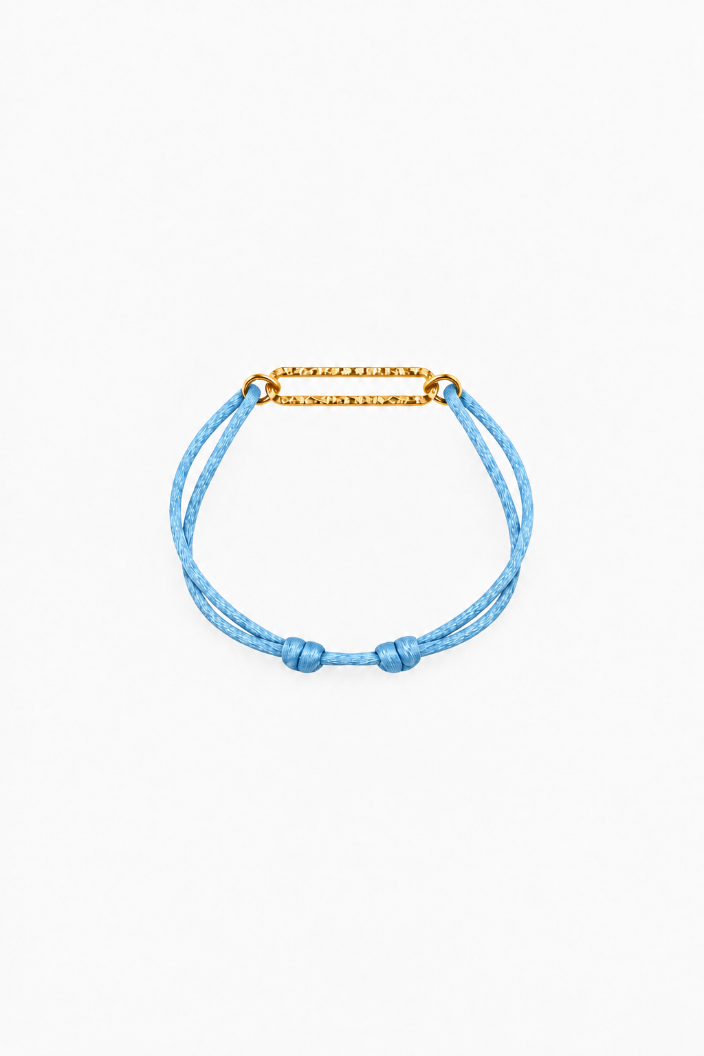 Bracelet gourmette bleu et doré