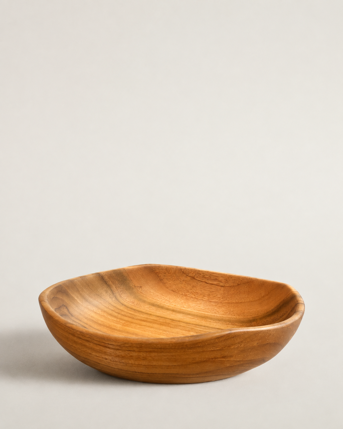 Coupe en teck – Forme basse