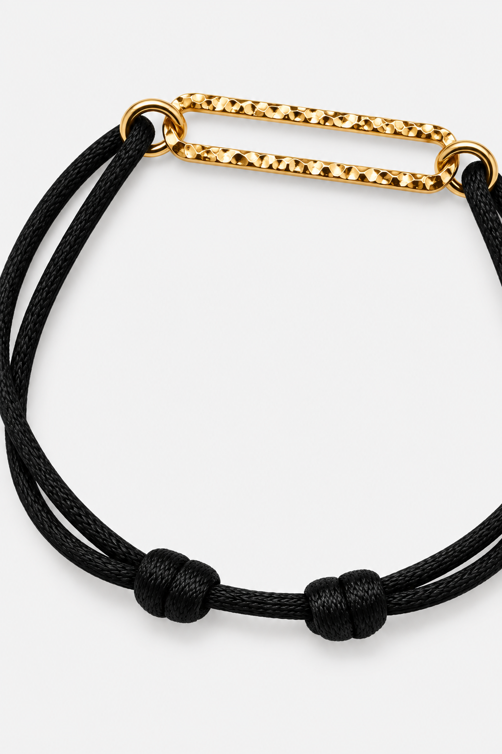 Bracelet gourmette noir et doré