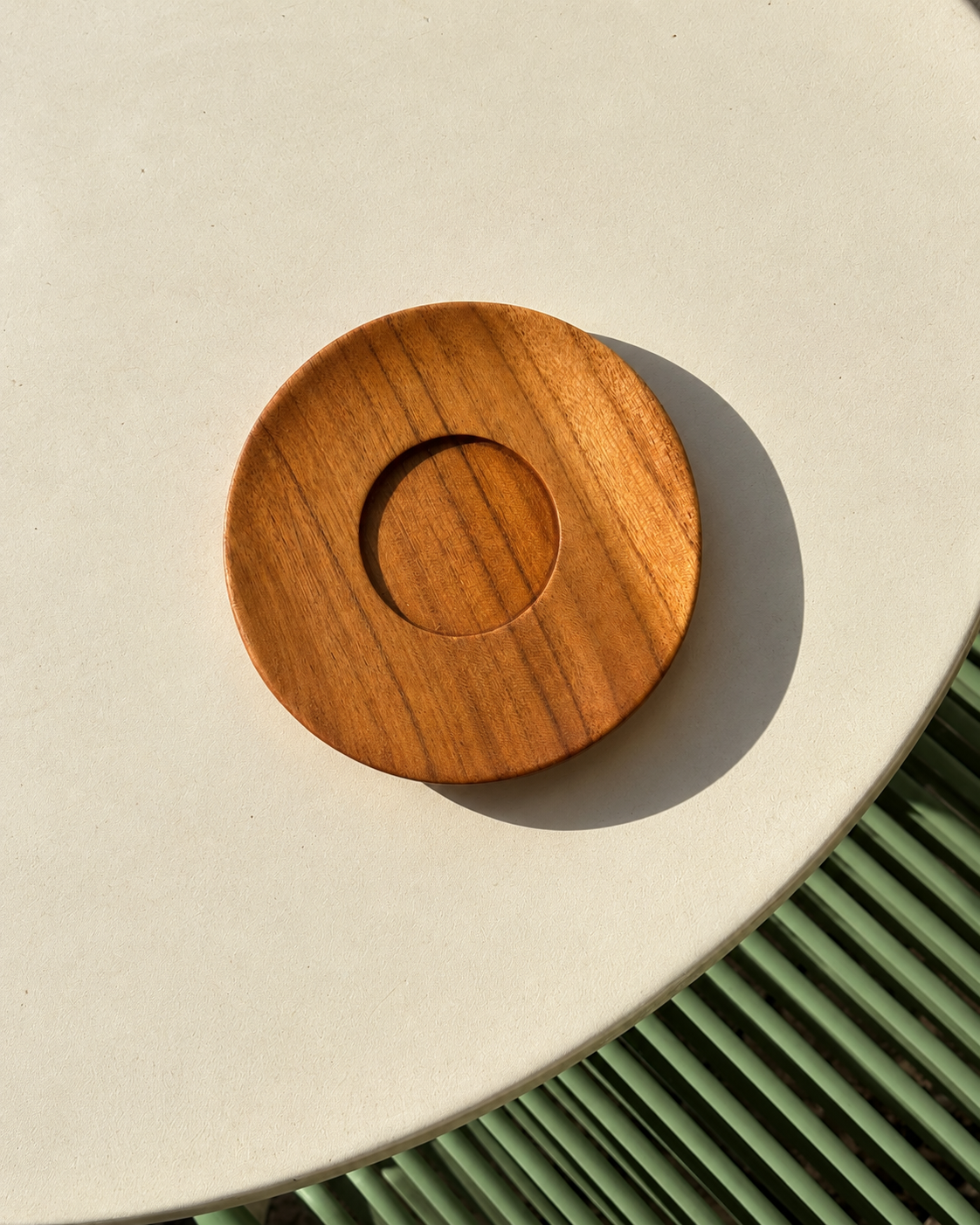 Porte-tasse rond en bois