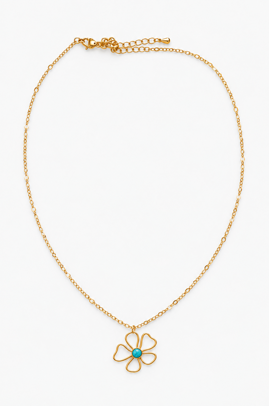 Collier fleur – Turquoise