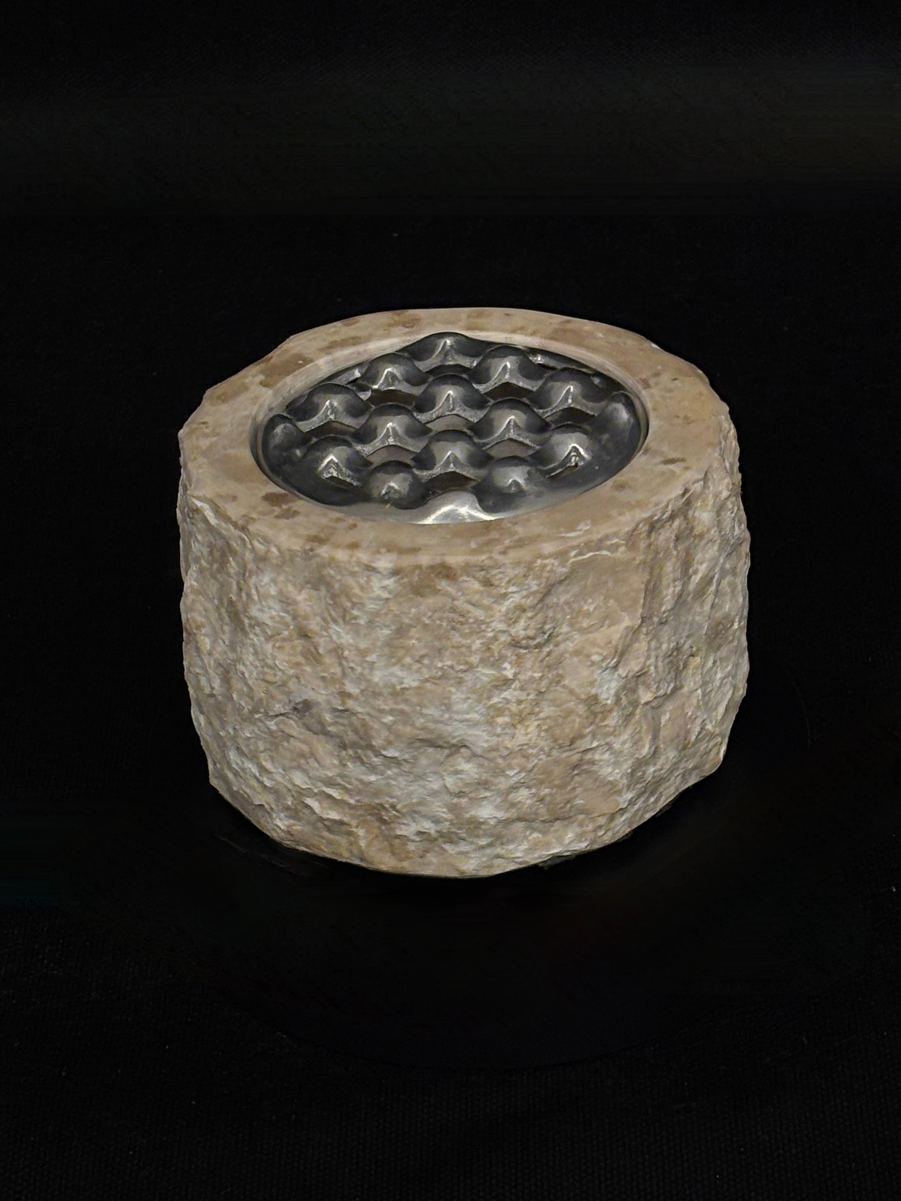 Cendrier marbre brut blanc