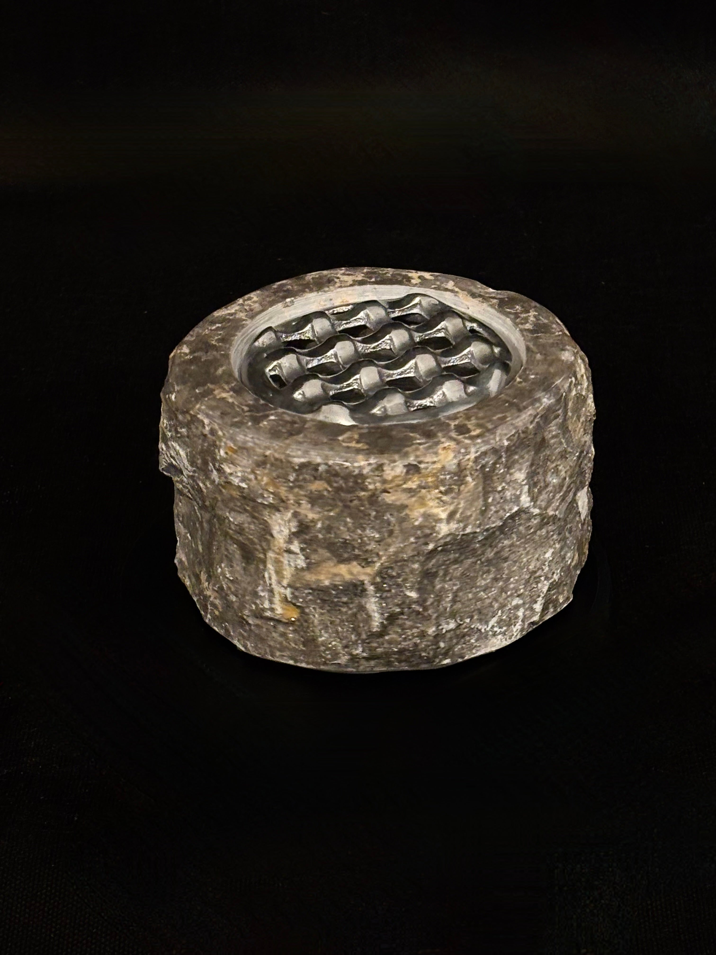 Cendrier marbre brut gris