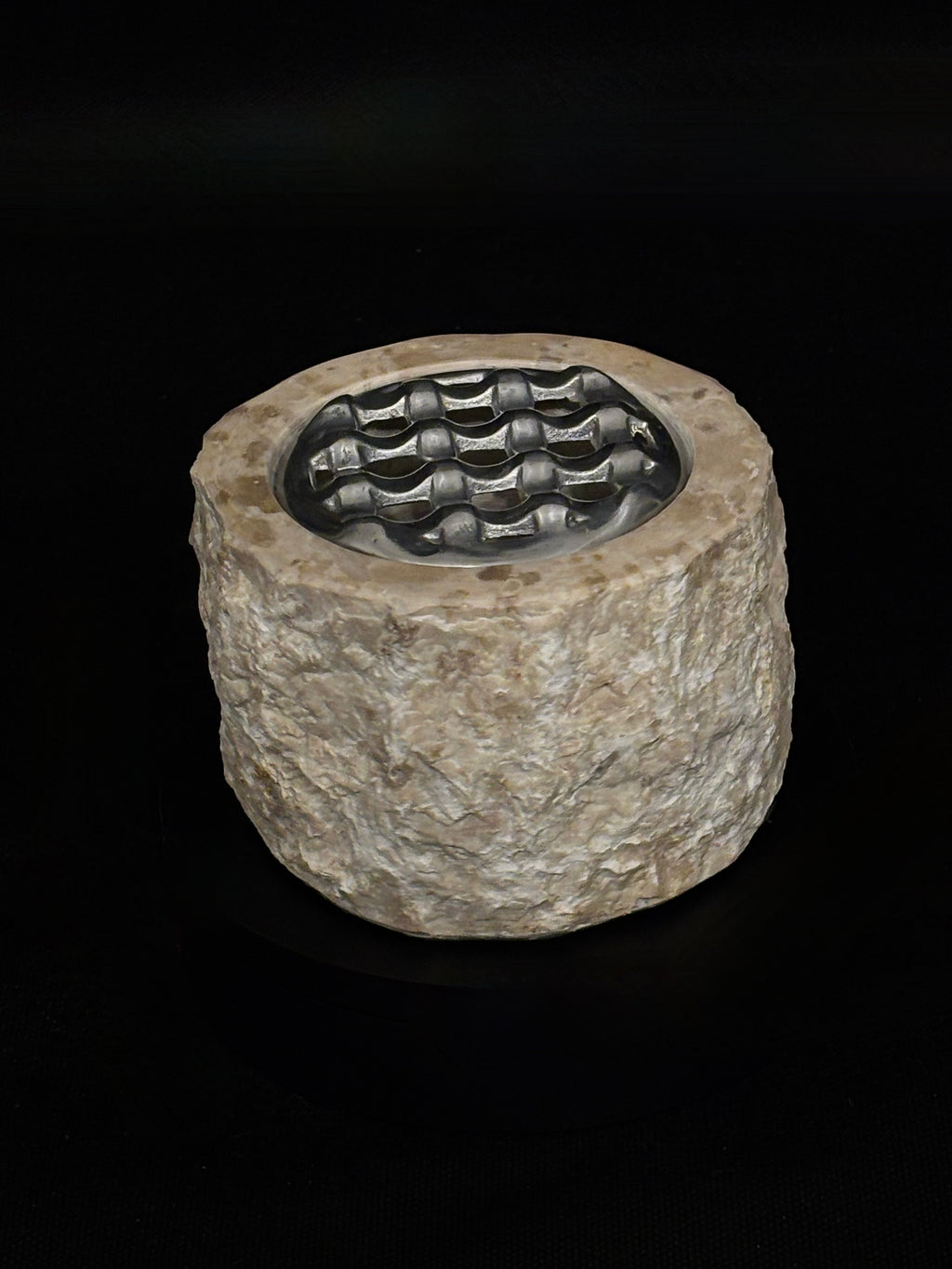 Cendrier marbre brut blanc