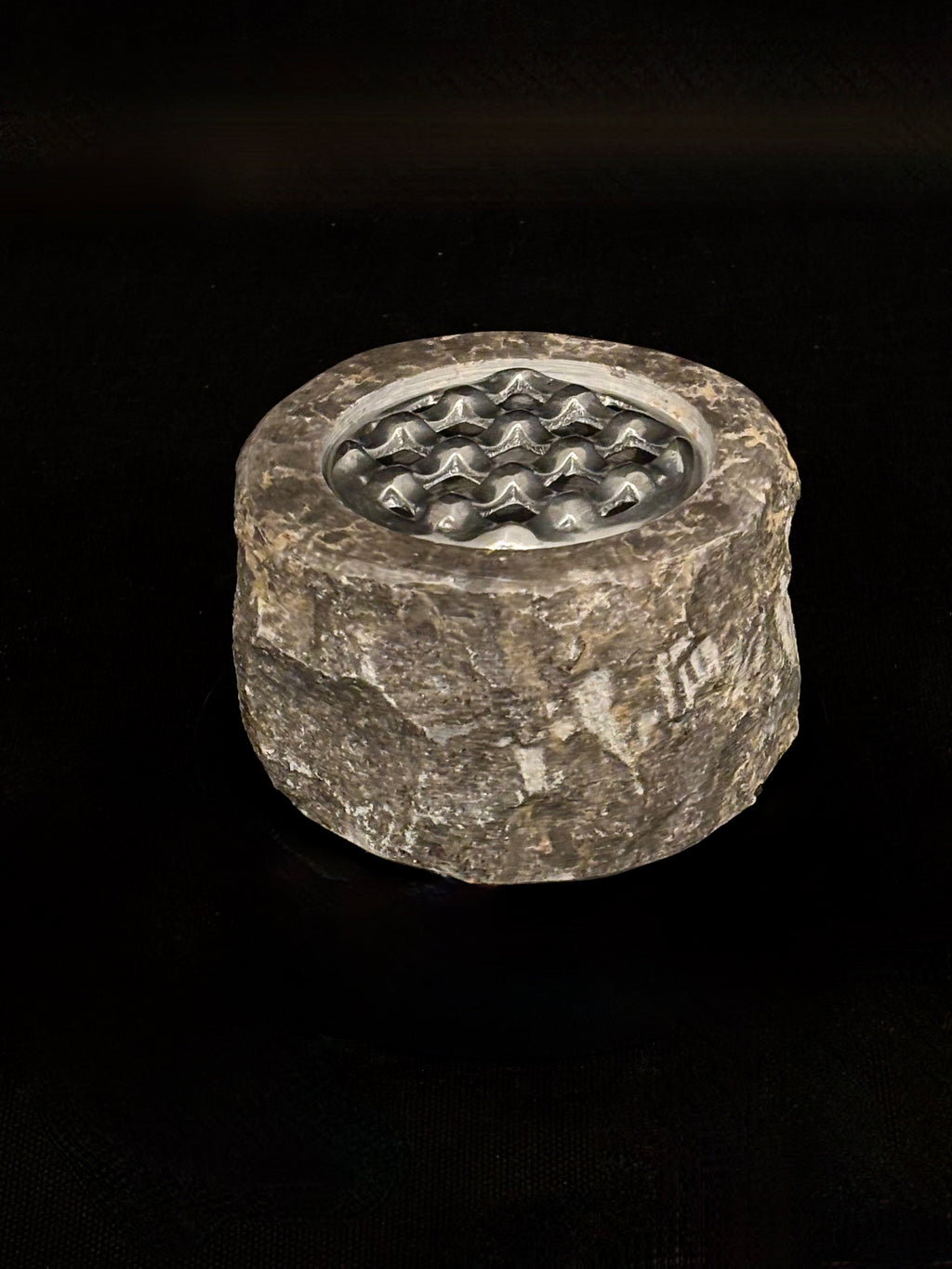 Cendrier marbre brut gris