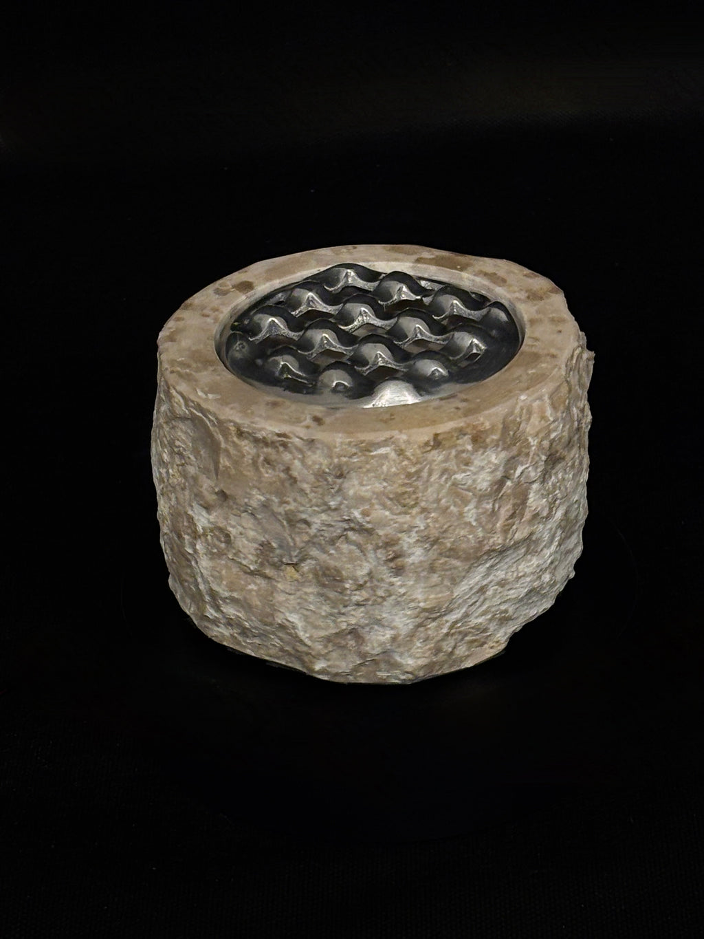 Cendrier marbre brut blanc