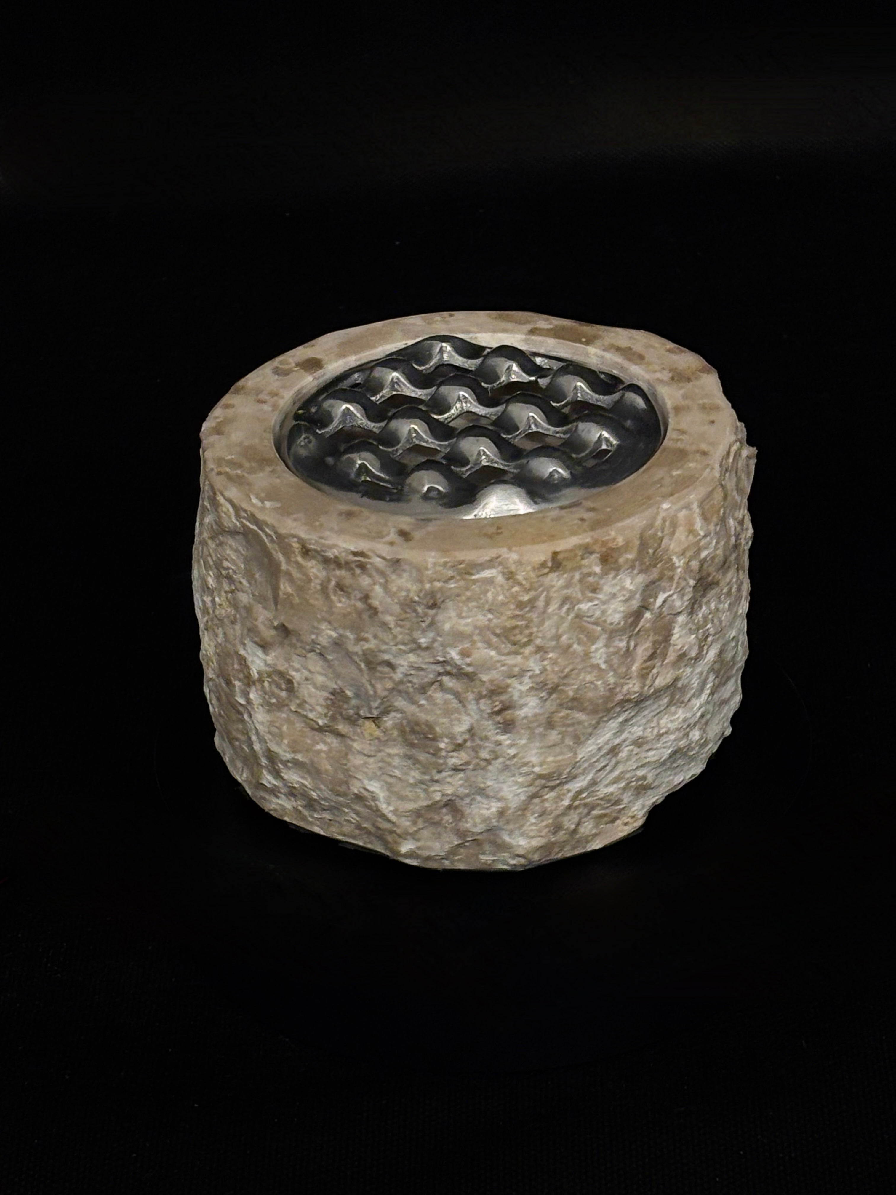 Cendrier marbre brut blanc