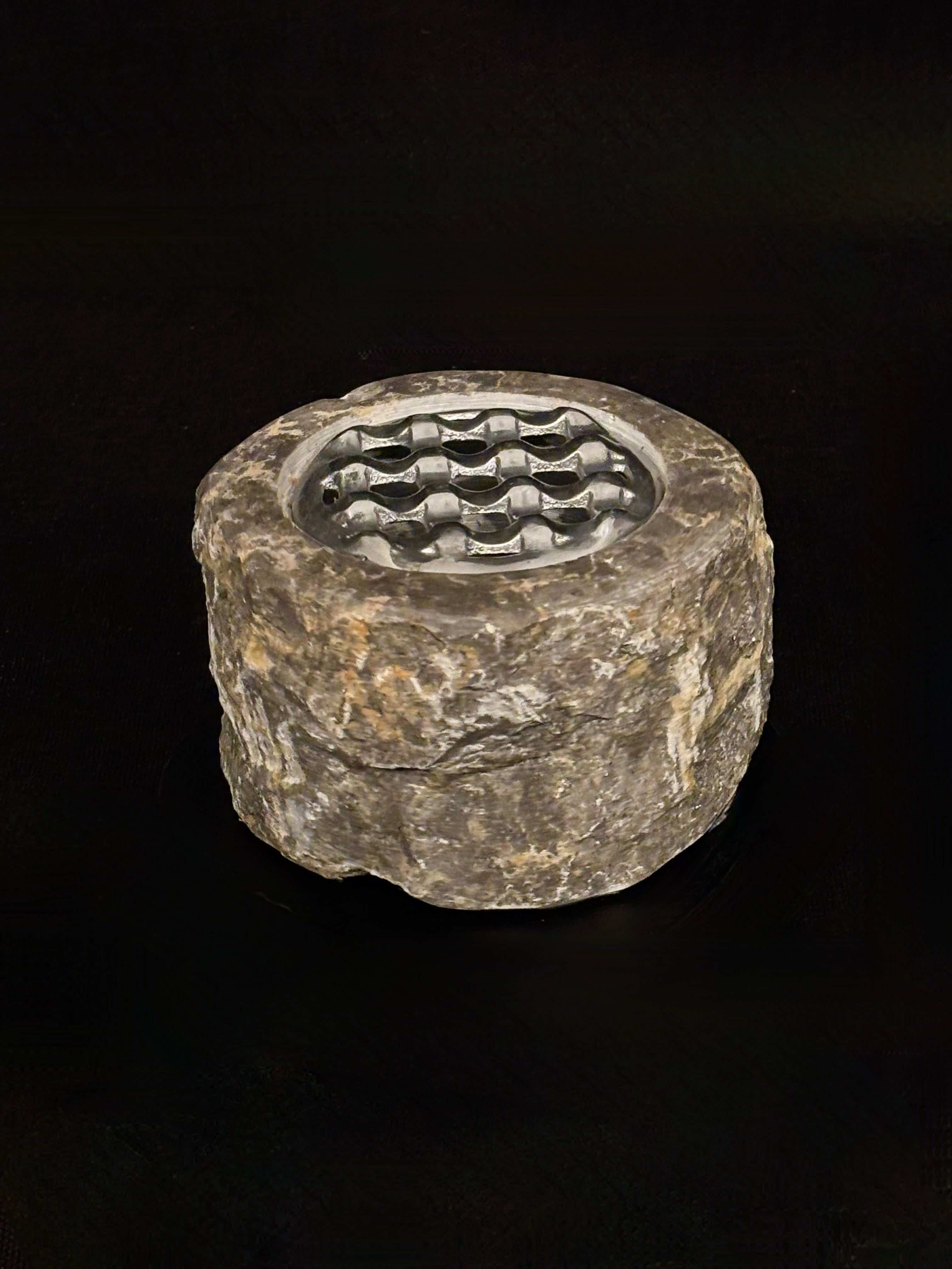 Cendrier marbre brut gris